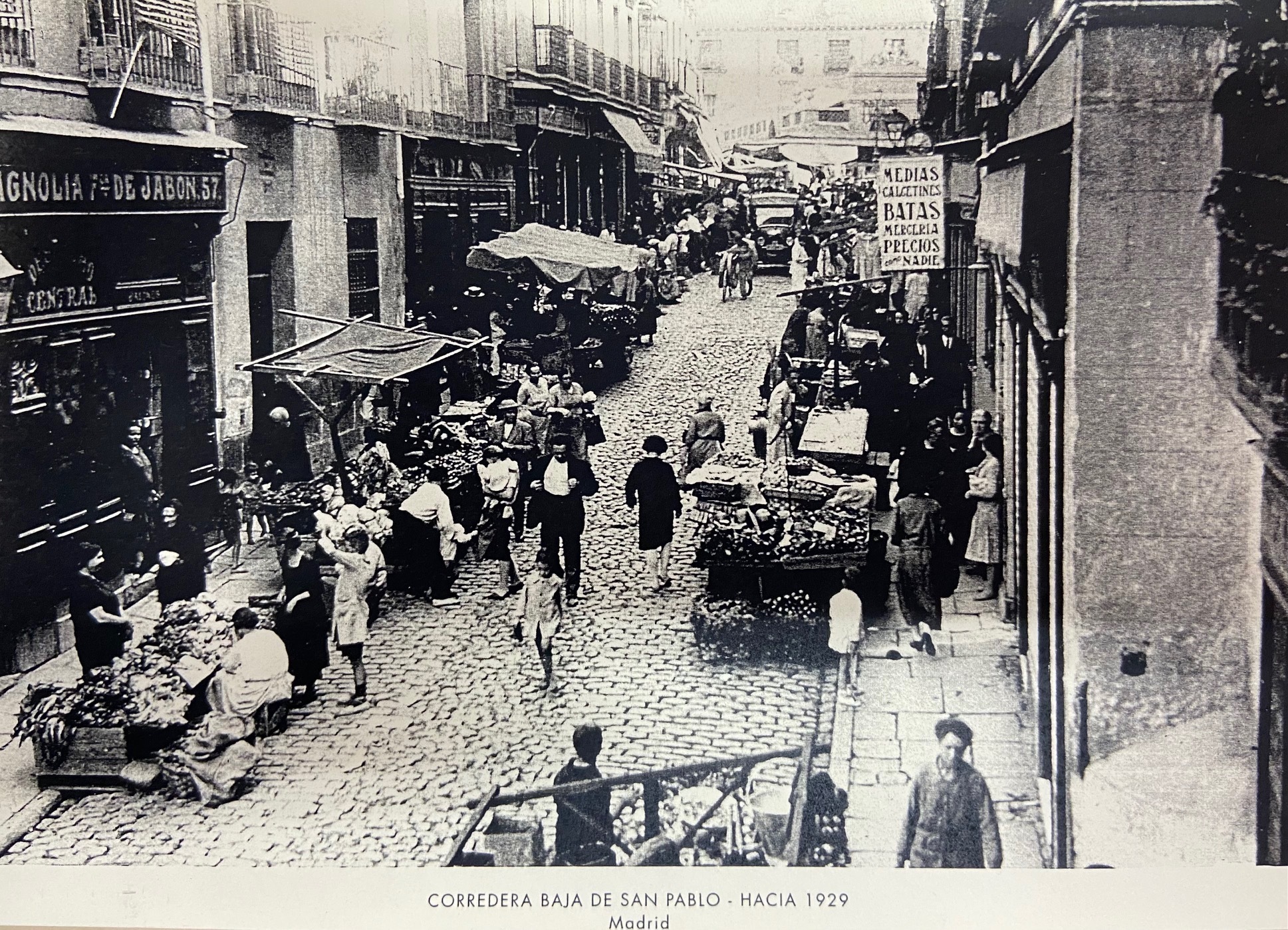 La Corredera Baja de San Pablo, en una imagen tomada en torno a 1929.