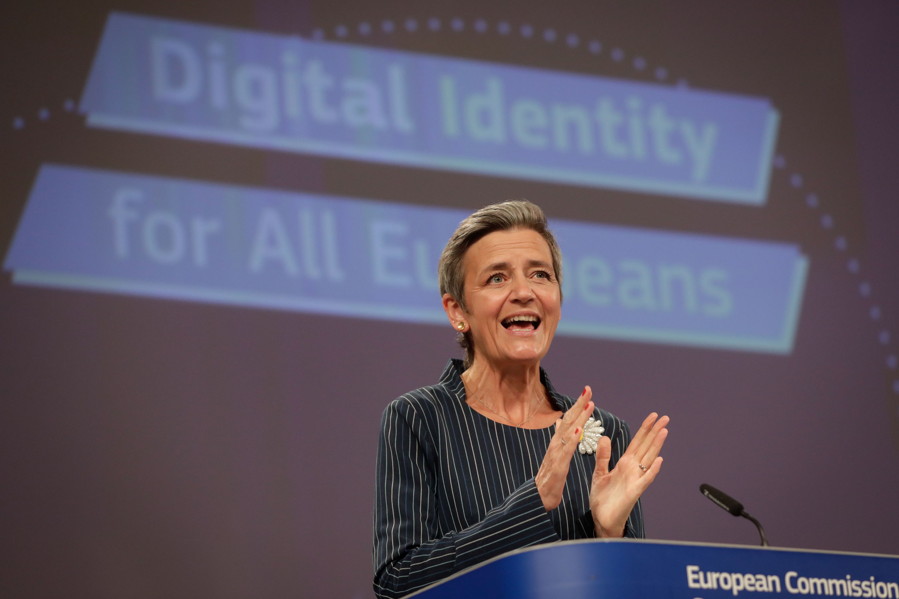 Margrethe Vestager, vicepresidenta de la Comisión Europea centrada en el área digital.