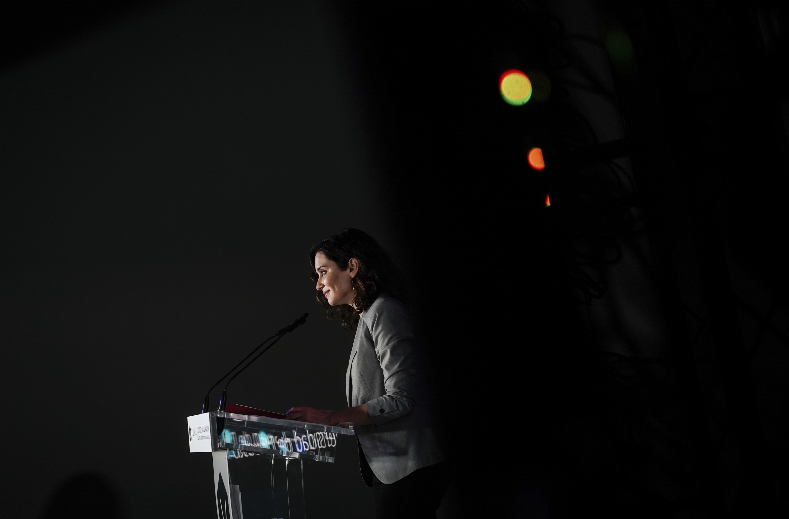 La presidenta de la Comunidad de Madrid, Isabel Díaz Ayuso, en un discurso reciente.