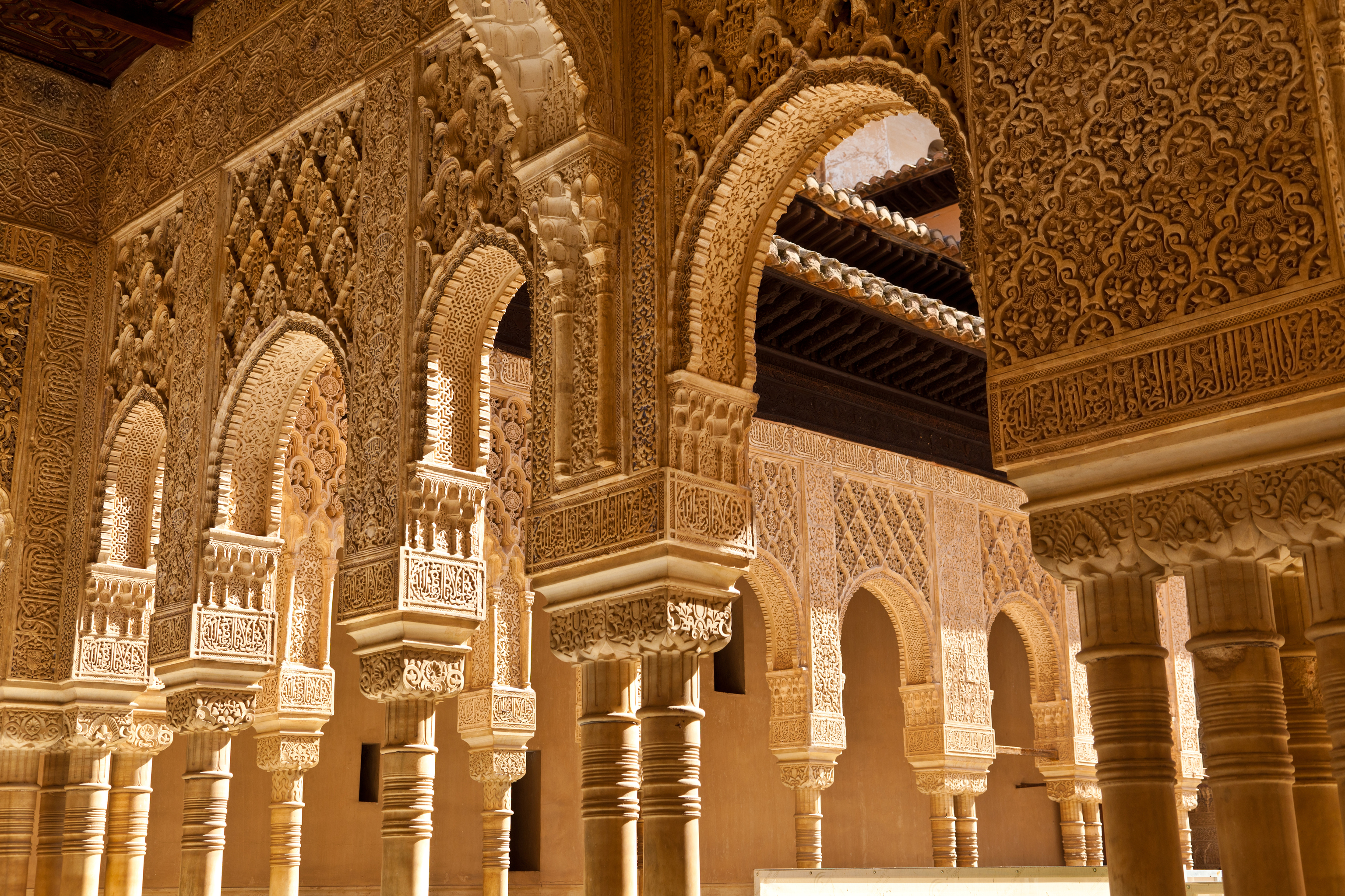 El Patio de los Leones en La Alhambra.