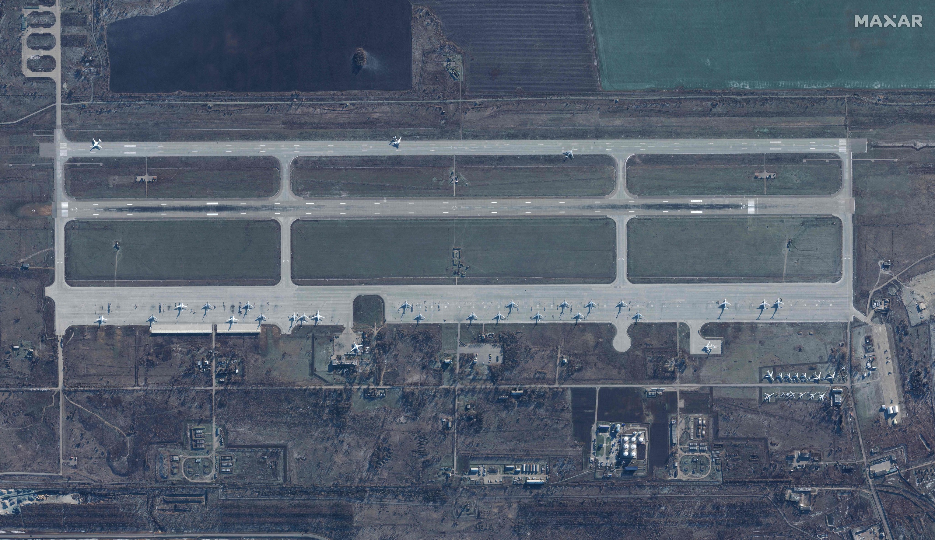 Vista general de la base aérea de Engels, en Rusia.