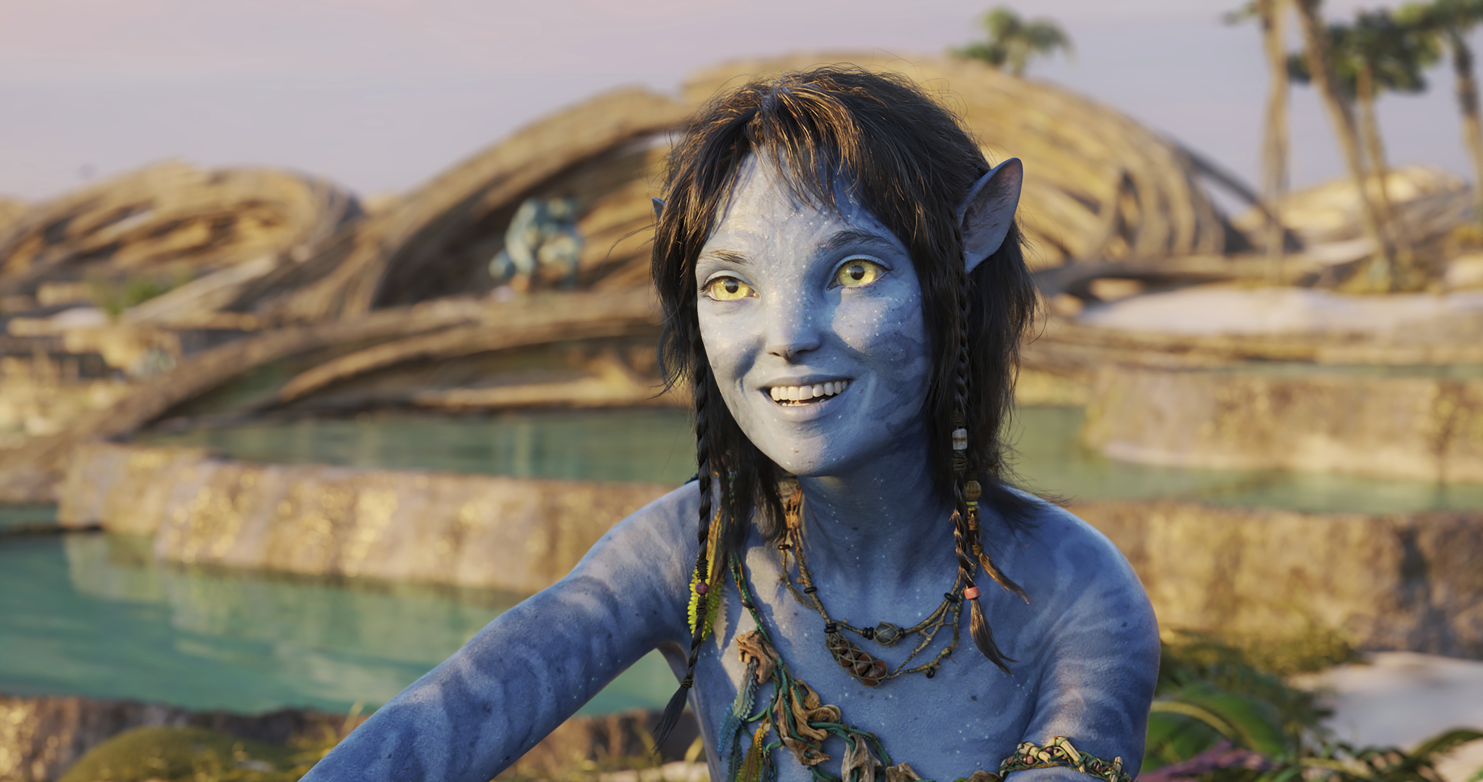 Una imagen de 'Avatar: El sentido del agua'. El personaje de Sigourney Weaver.