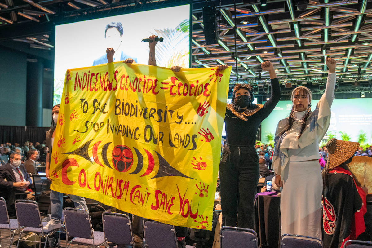 Protestas en la COP15 de Montreal.