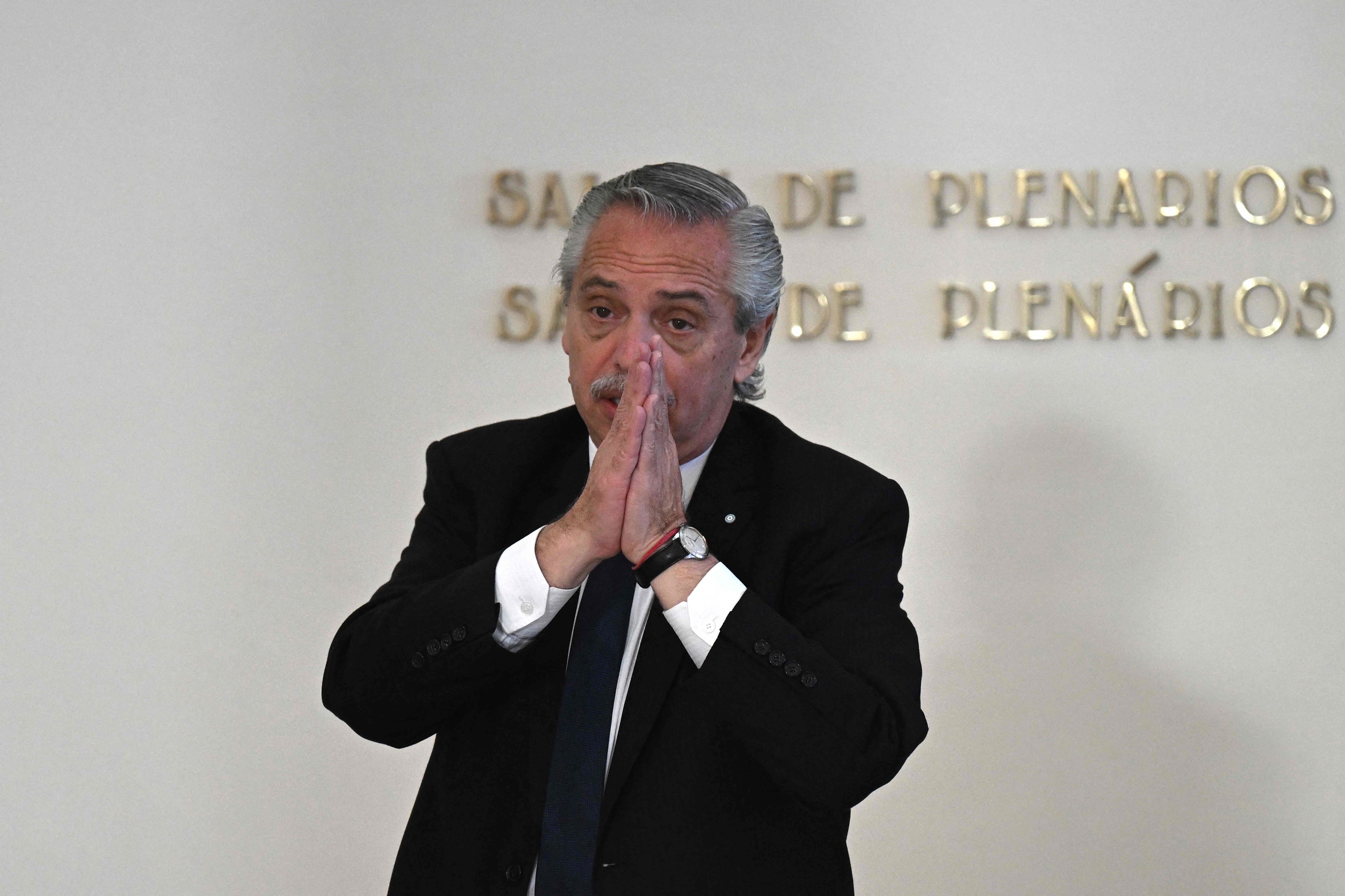 El argentino Alberto Fernández, en la cumbre de Mercosur en Montevideo.