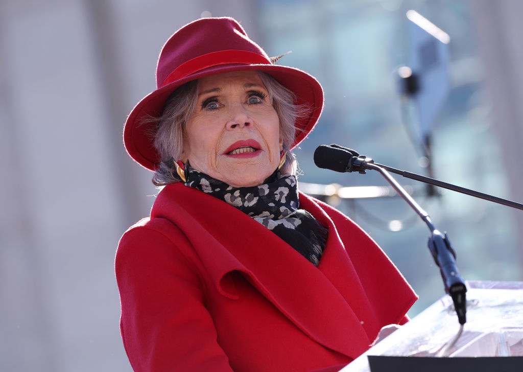 Jane Fonda, el pasado 2 de diciembre en Washington, durante una marcha contra el cambio climtico.
