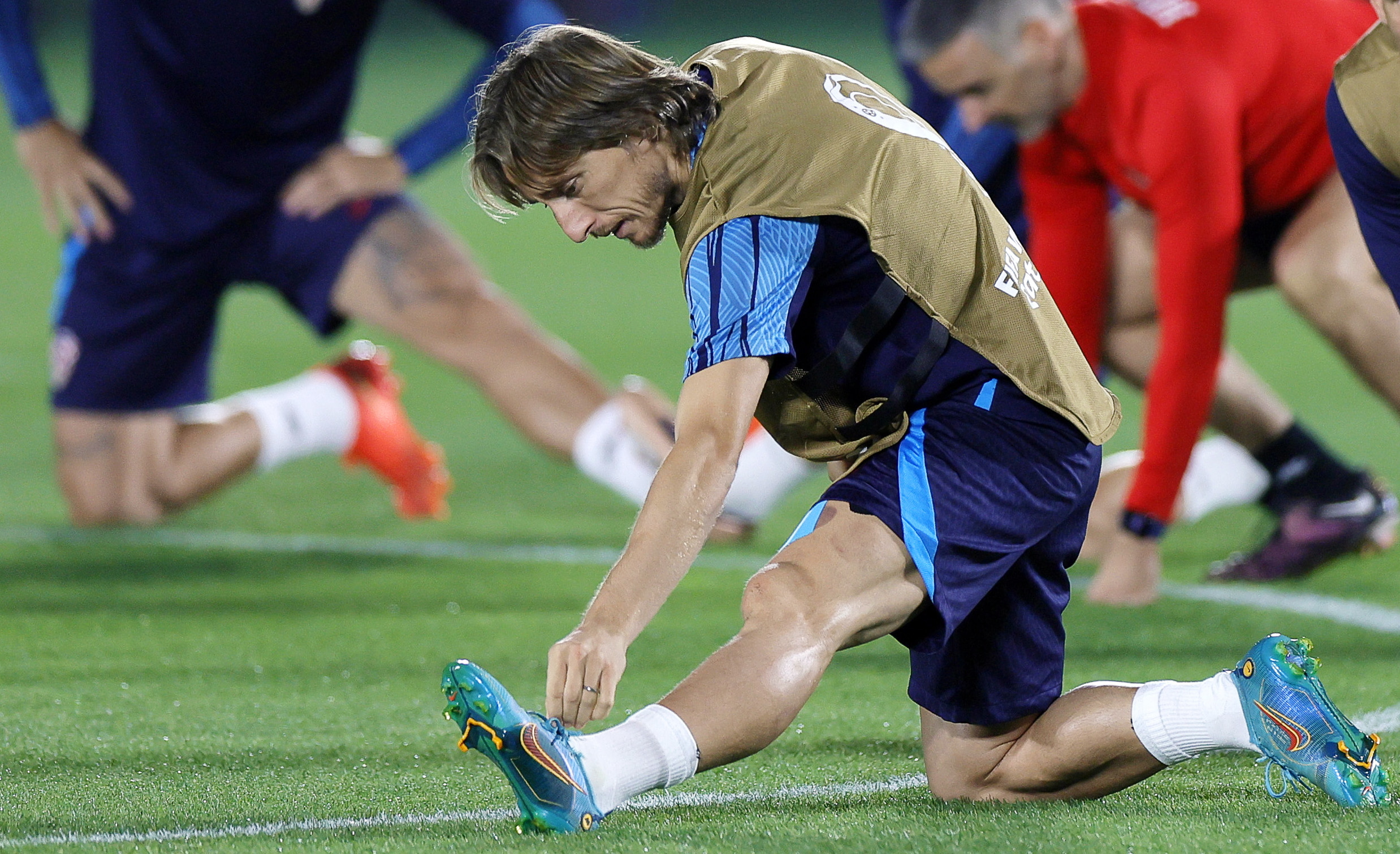 Luka Modric durante el ltimo entrenamiento de la seleccin croata