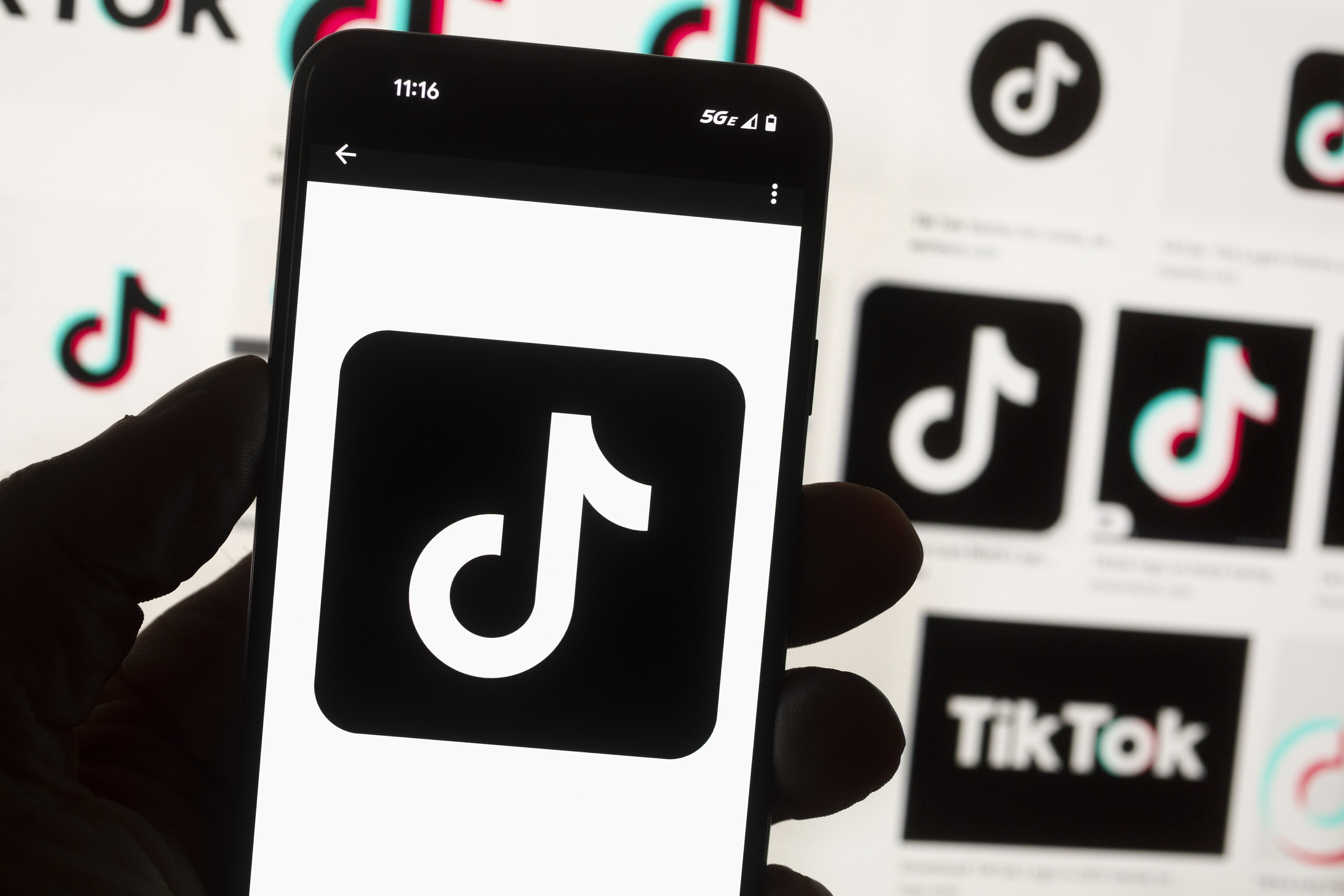 El logo de TikTok en la pantalla de un mvil.