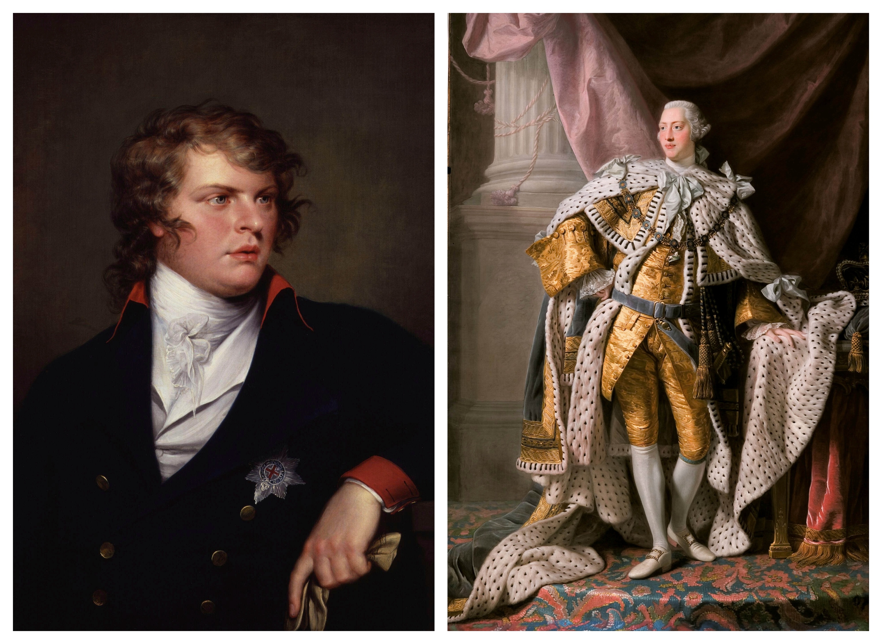 El I duque de Sussex, Augusto Federico y el rey Jorge III (Retratos)