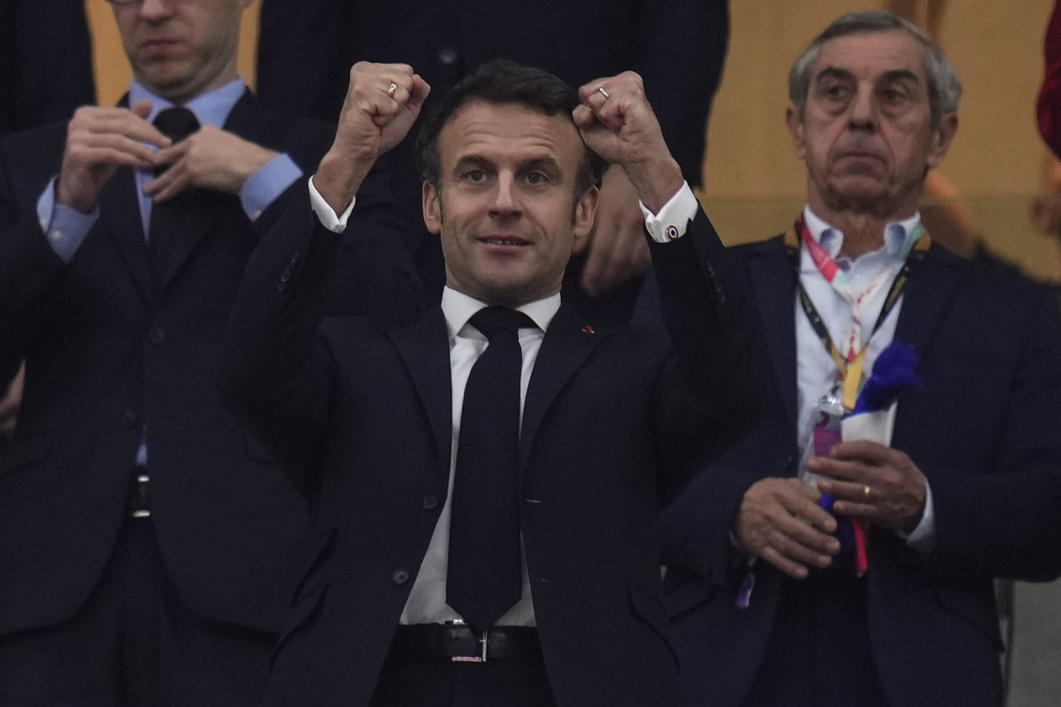 Macron, durante la semifinal.