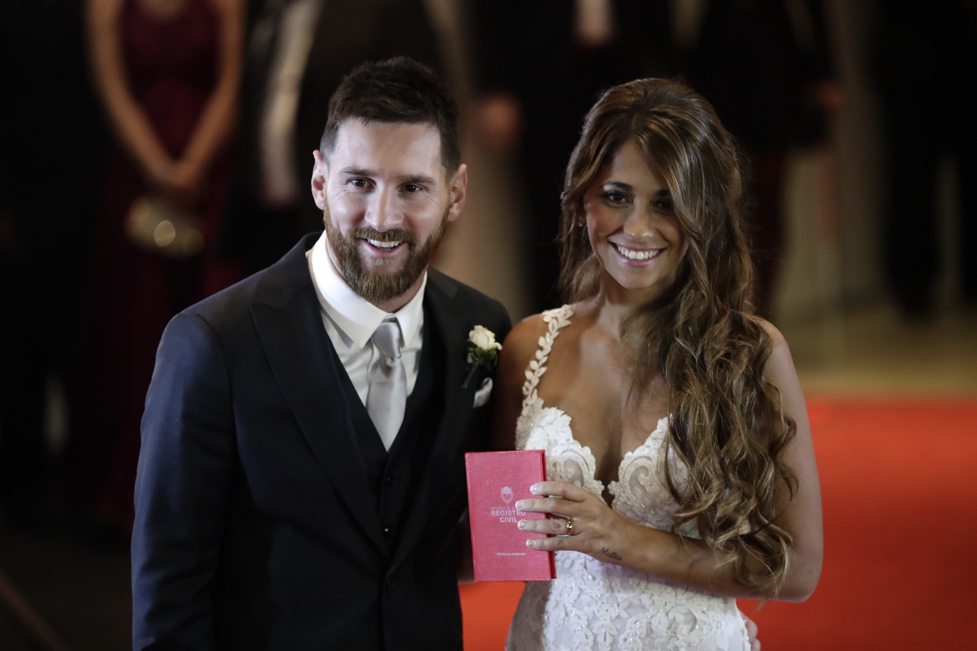 La pareja, el da de su boda en Rosario (Argentina), en 2017.