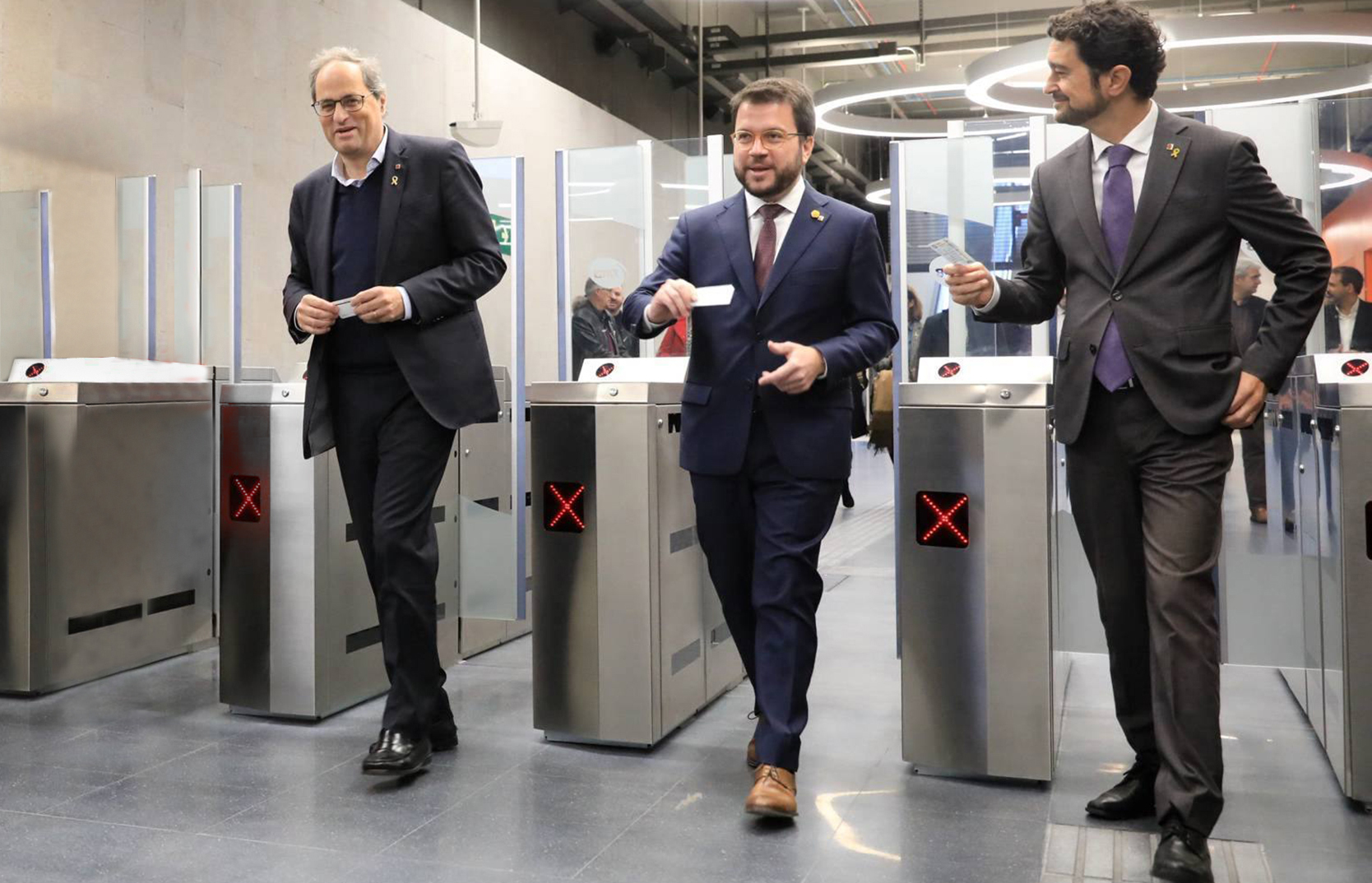 Los entonces presidente de la Generalitat, Quim Torra, vicepresidente econ