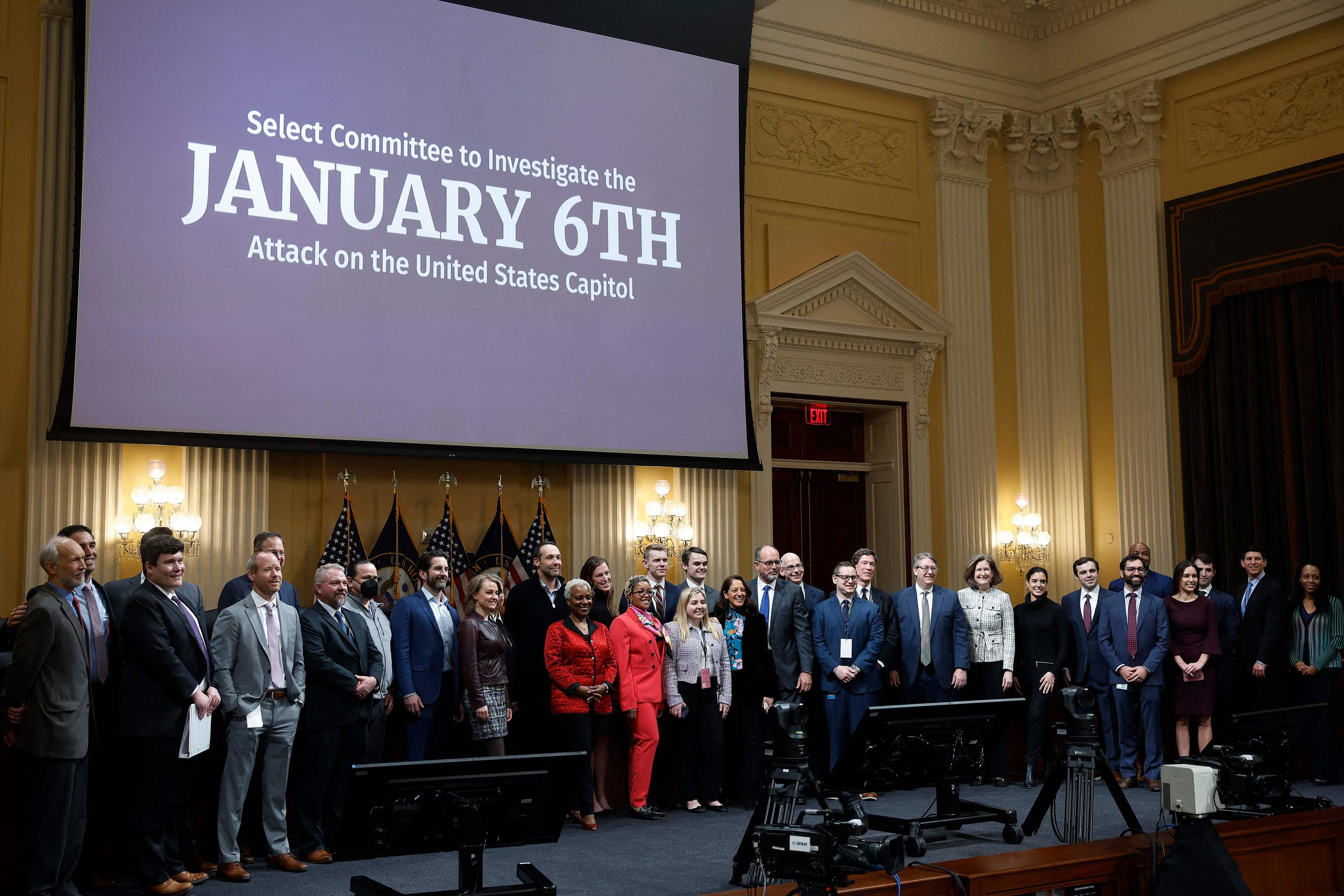 Miembros del Comité Selecto del 6 de enero, en Washington, este lunes.