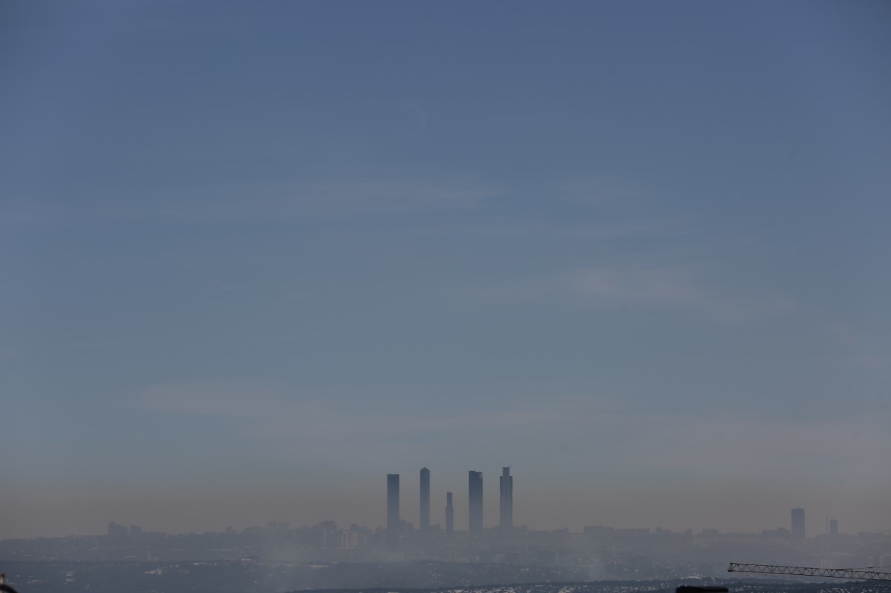 'Boina' de contaminacin en Madrid el 18 de enero de 2021