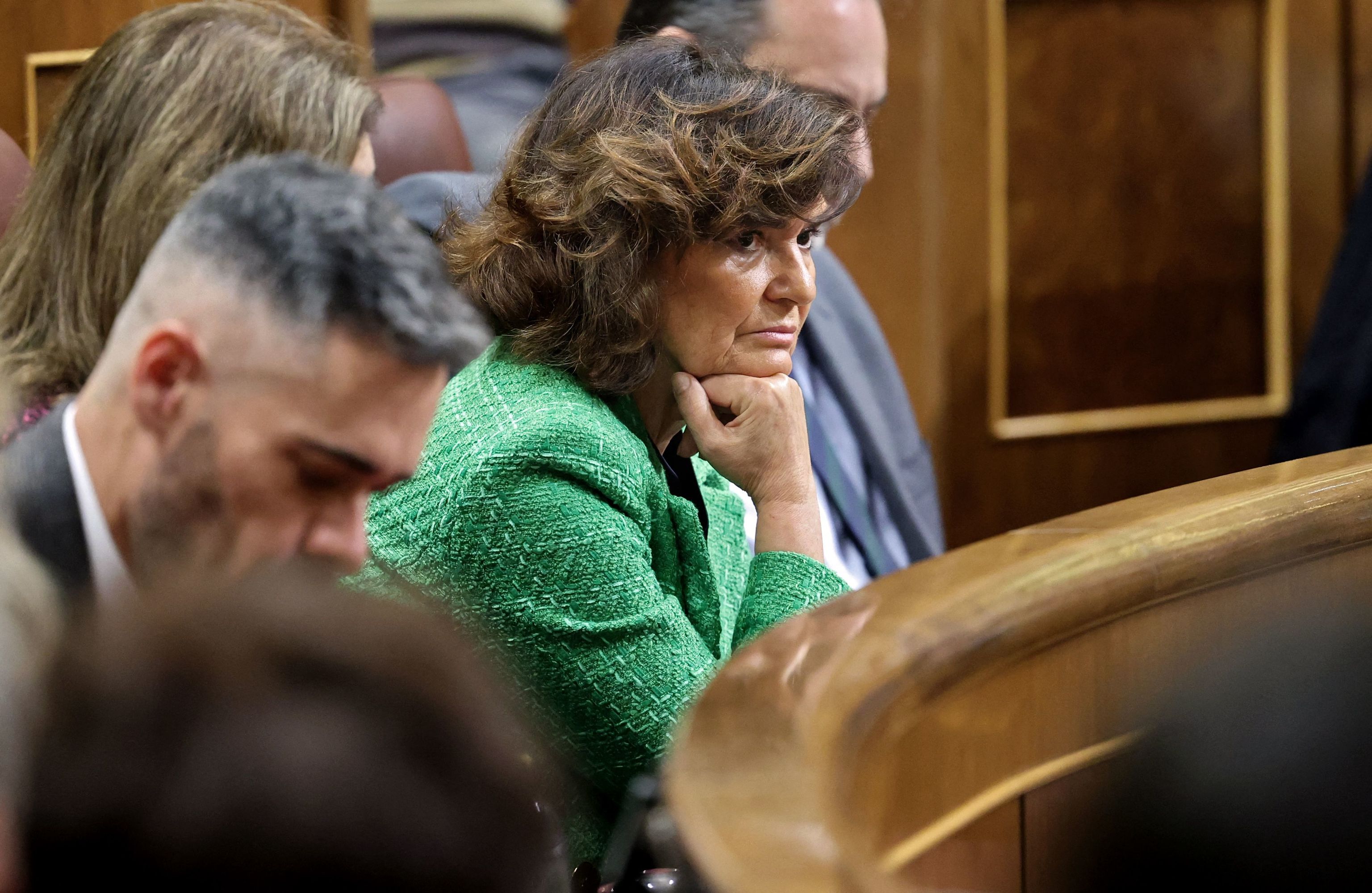 La diputada Carmen Calvo (PSOE), durante el Pleno