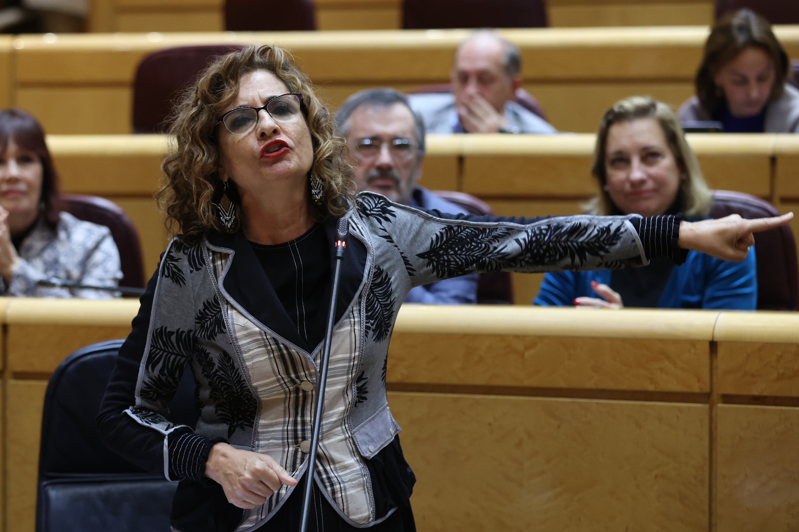 La ministra de Hacienda y Función Pública, María Jesús Montero, el pasado miércoles el Senado.