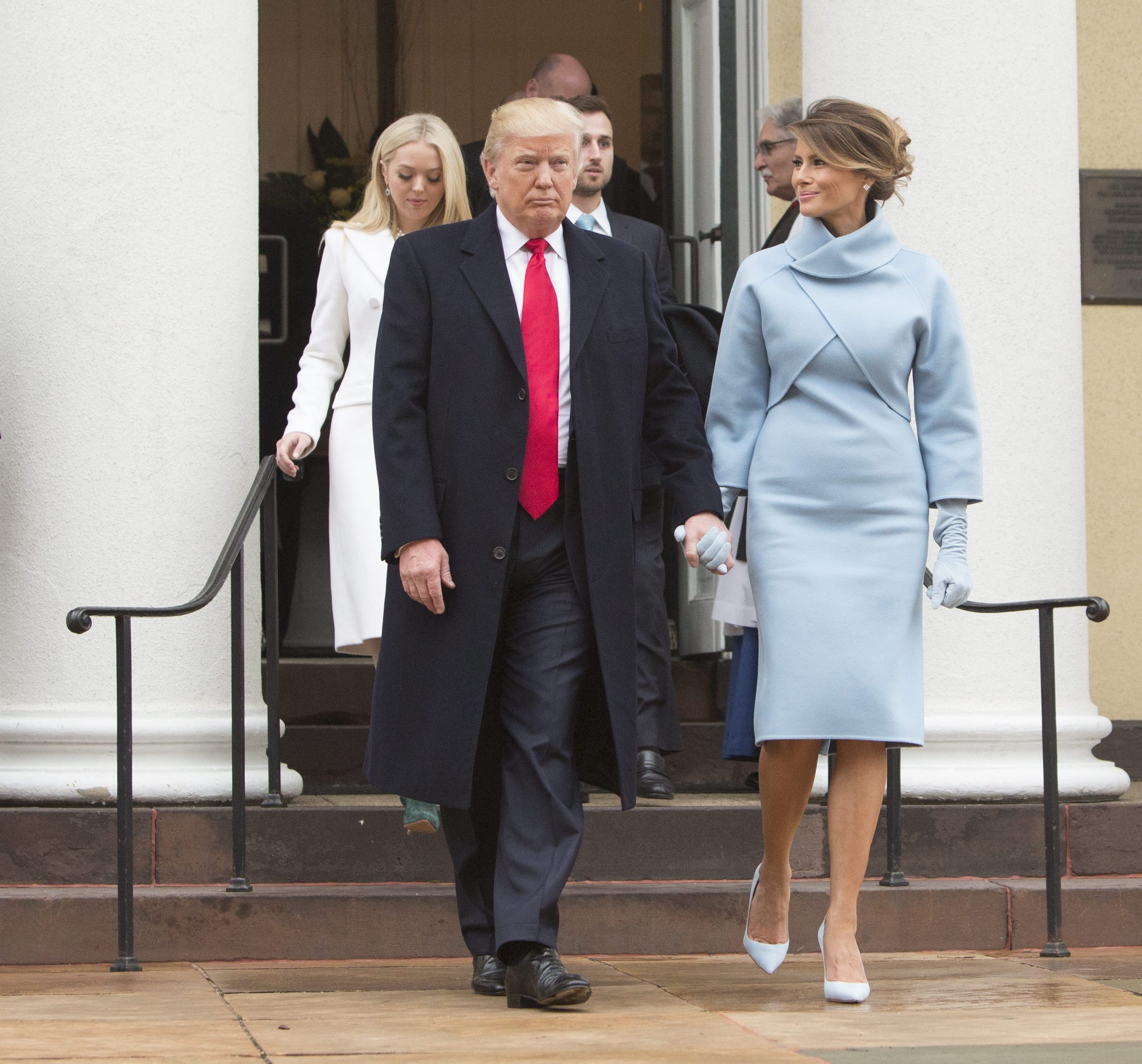 Donald Trump junto a su esposa Melania.