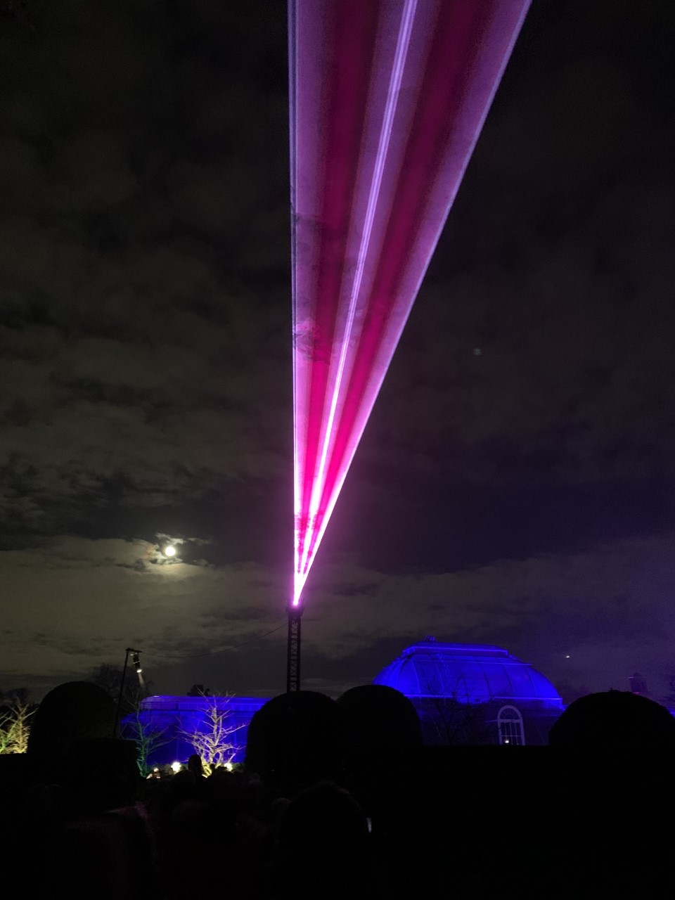 Proyecciones laser en Kew Gaedens.