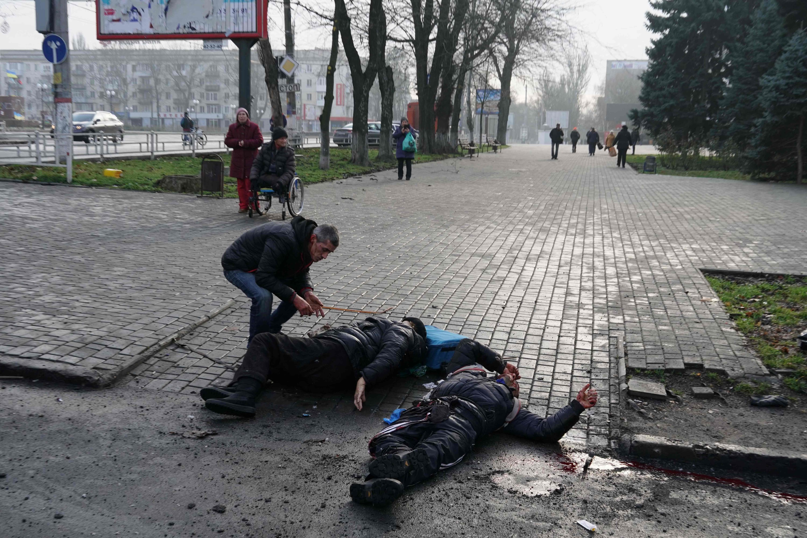 Tras el ataque de Jersón, Ucrania.