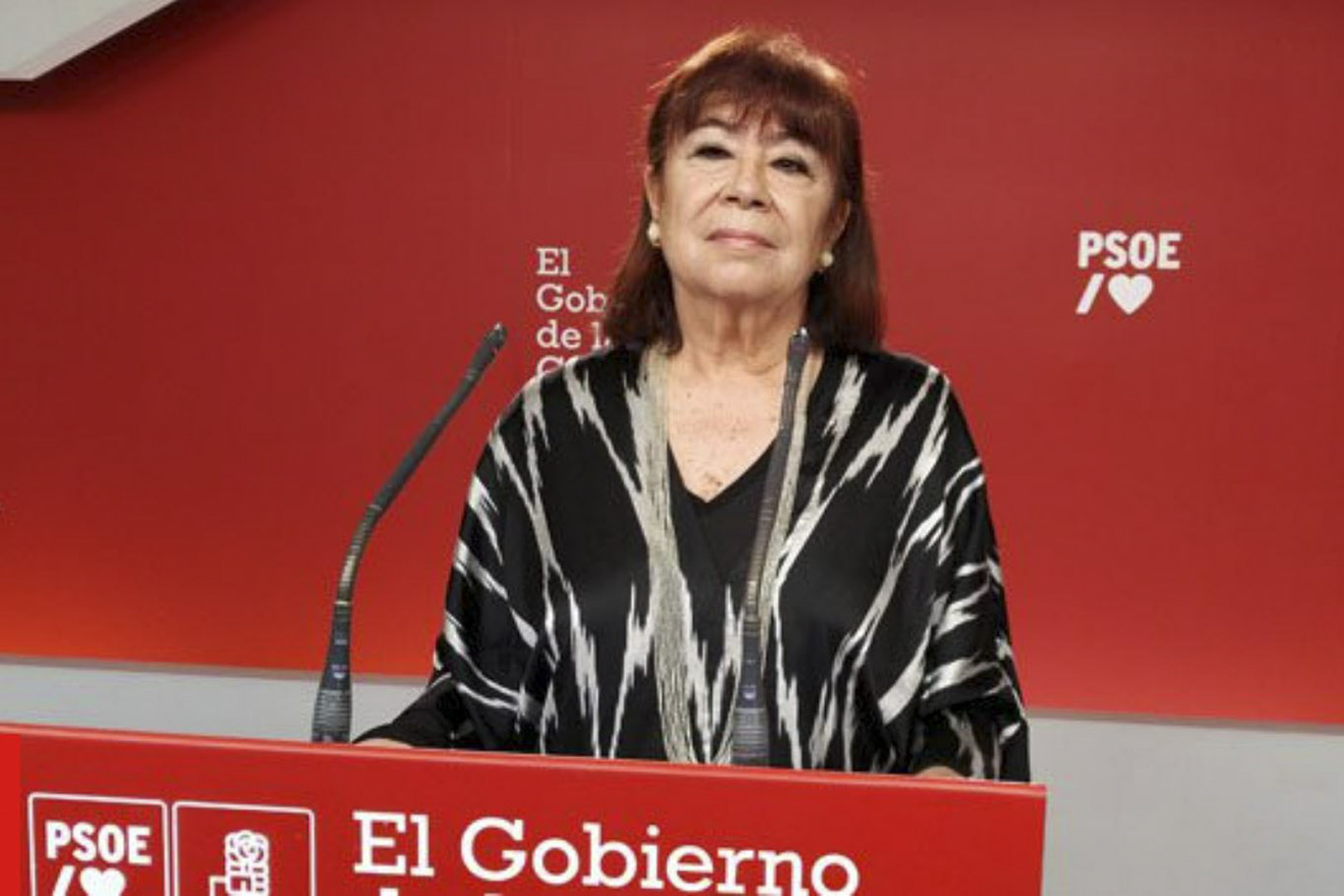La presidenta del Partido Socialista, Cristina Narbona.