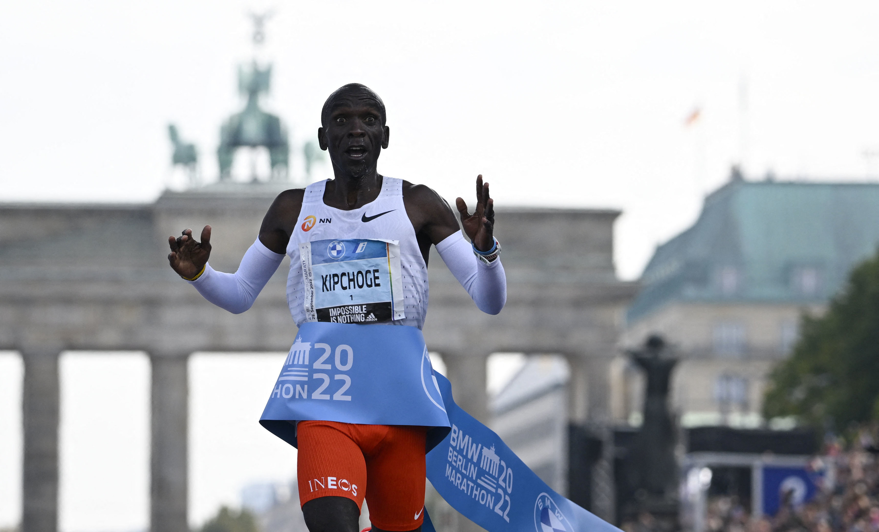 Kipchoge, al ganar el maratn de Berln, el pasado septiembre.