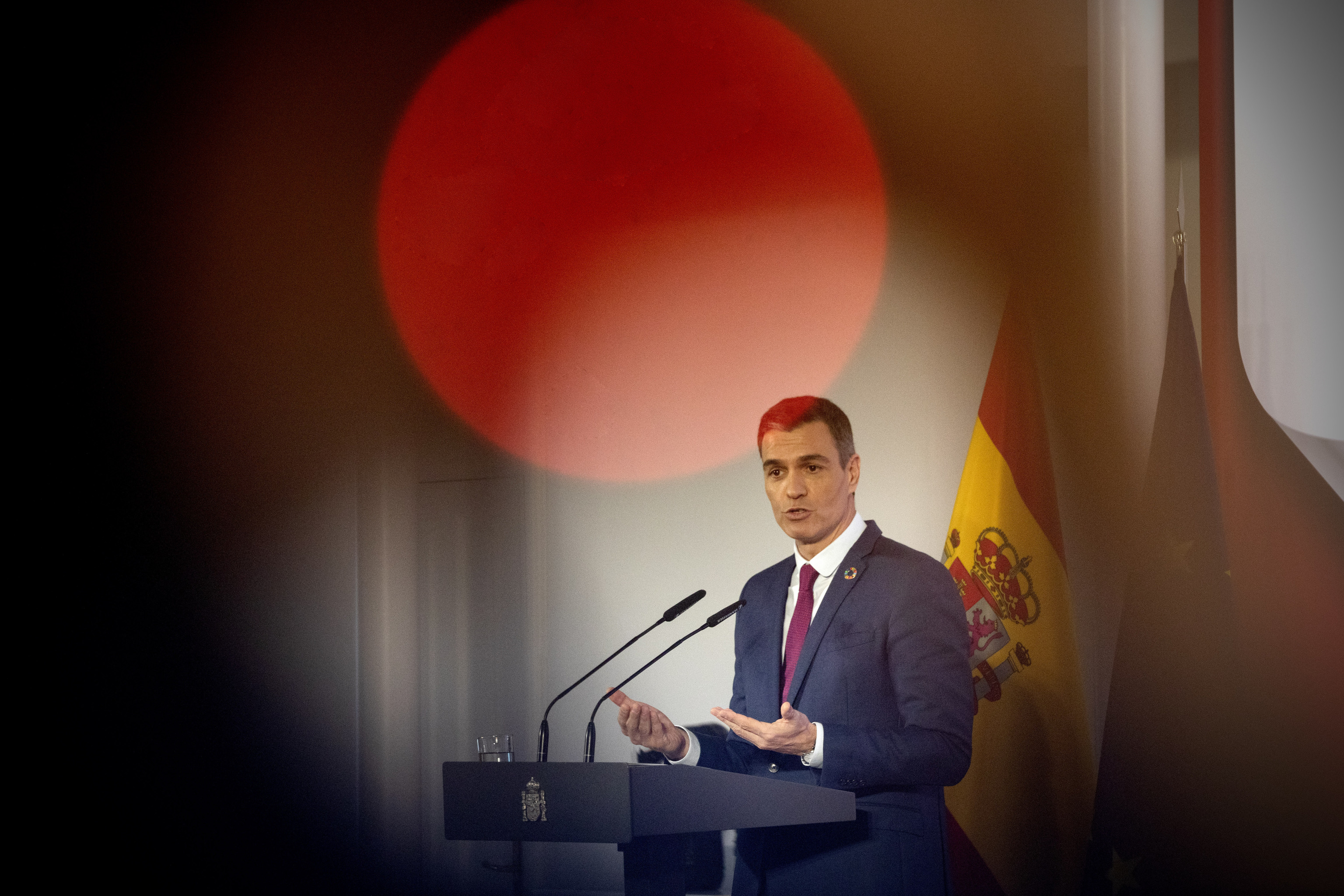 El presidente de Gobierno, Pedro Snchez, este martes tras el ltimo consejo de ministros.
