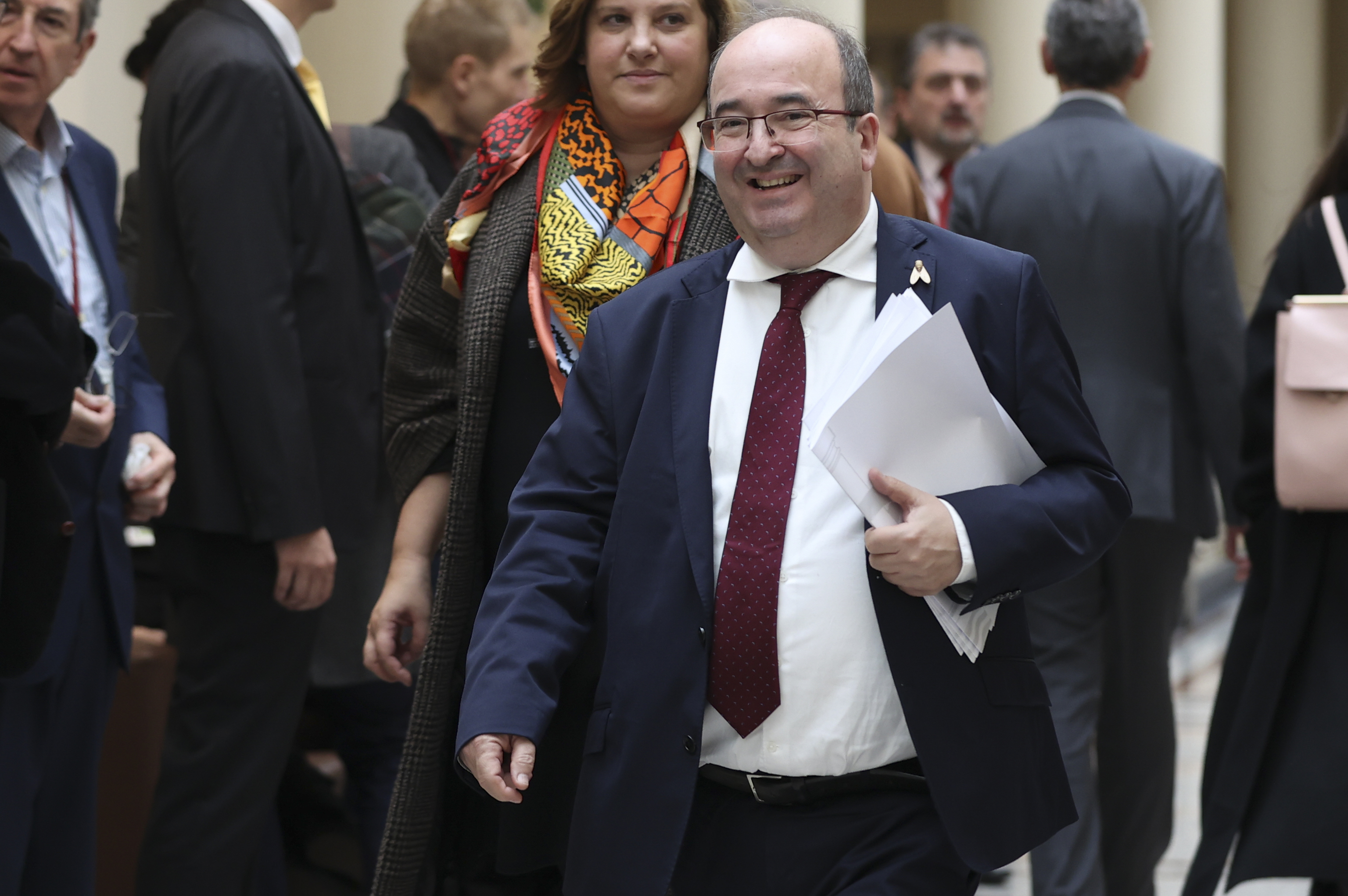 El ministro de Cultura, Miquel Iceta, en los pasillos del Senado la semana pasada.