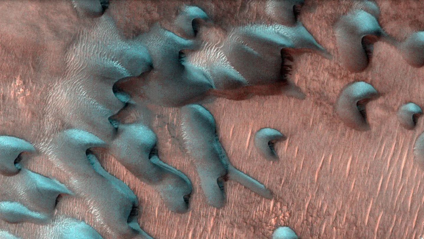 Dunas heladas en Marte.