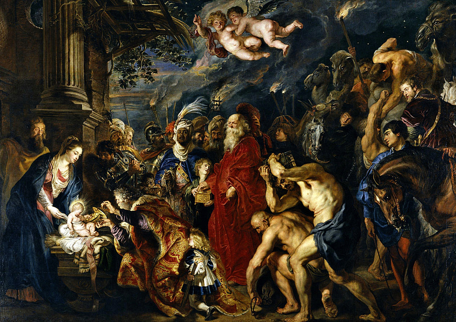 'Adoracin de los magos' (1609, repintado en 1628-29), de Peter Paul Rubens.