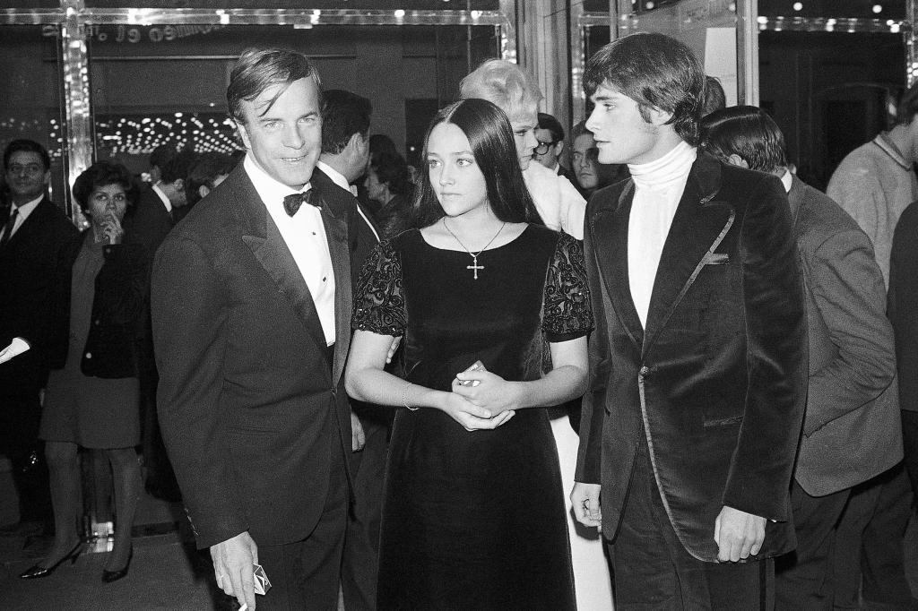 Franco Zeffirelli, Olivia Hussey y Leonard Whiting, en 1968.