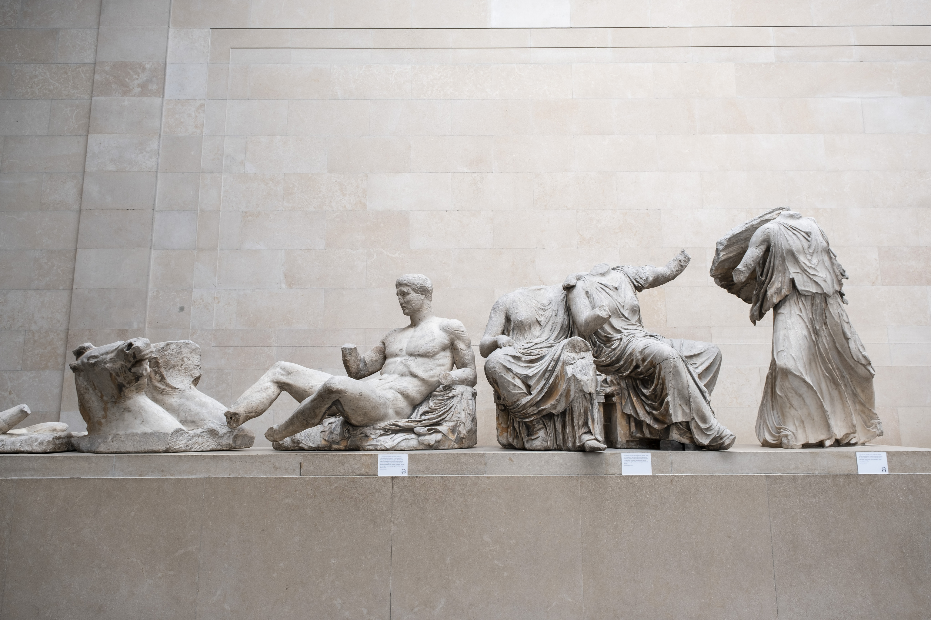 Esculturas del Partenn exhibidas en el British Museum de Londres.