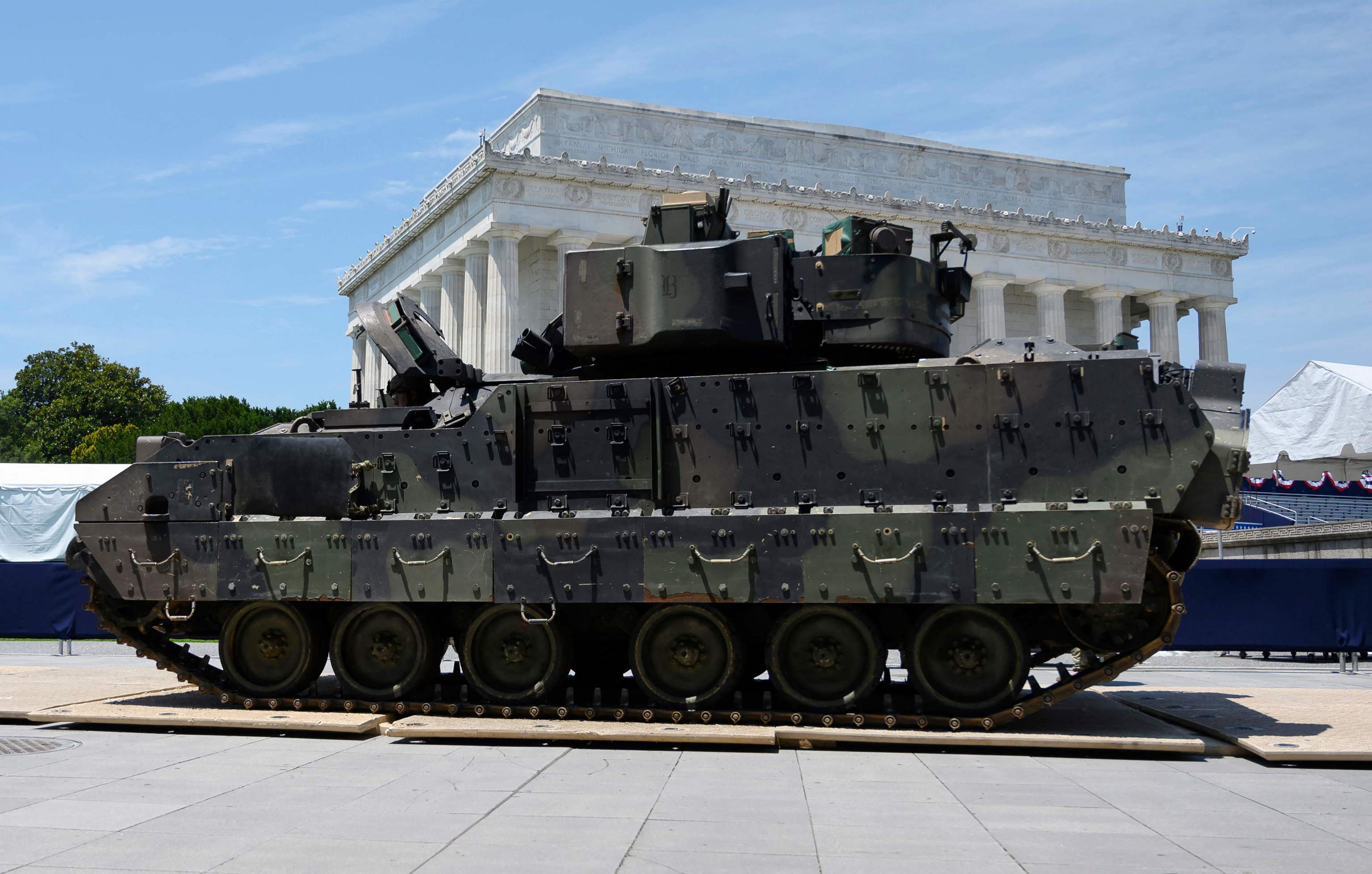 Un carro Bradley, en Washington en 2019