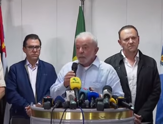 Lula, durante su comparación desde Sao Paulo