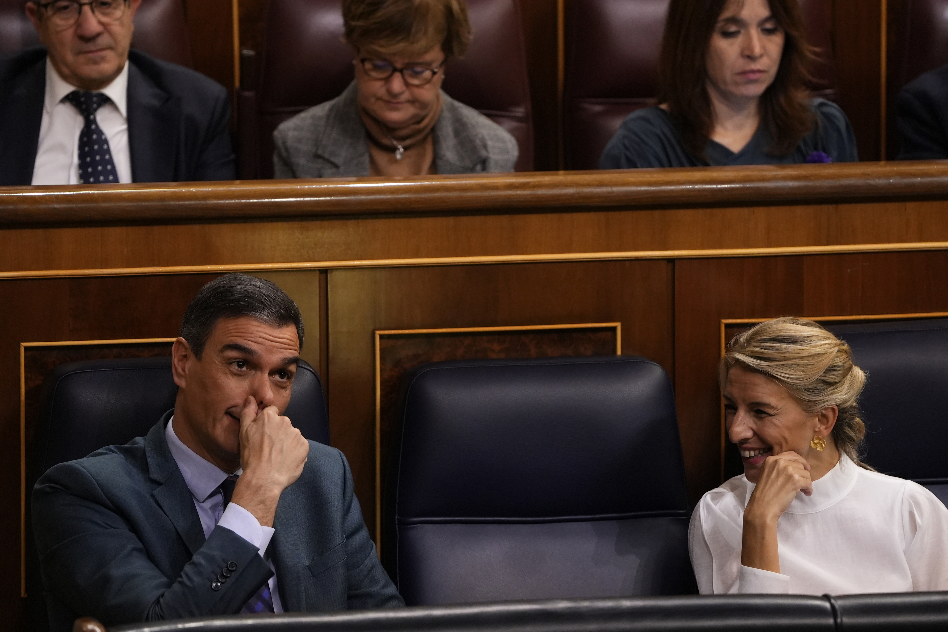Pedro Sánchez y Yolanda Díaz, en el Congreso de los Diputados.