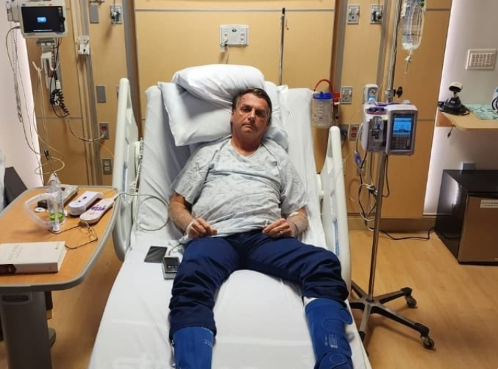Bolsonaro en el hospital de Orlando.