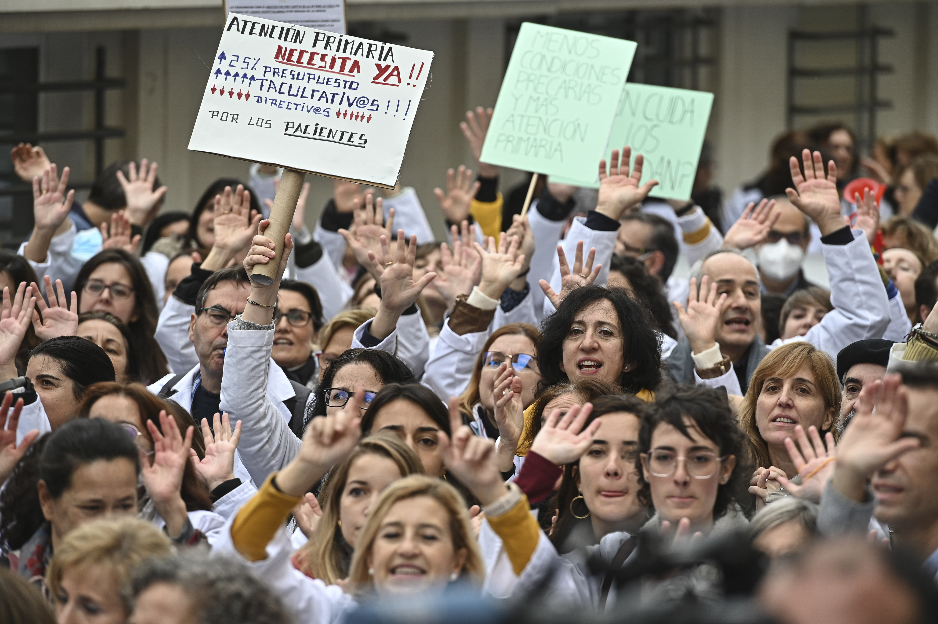 Concentración a las puertas de la Gerencia de Atención Primaria de Madrid el pasado mes de noviembre.