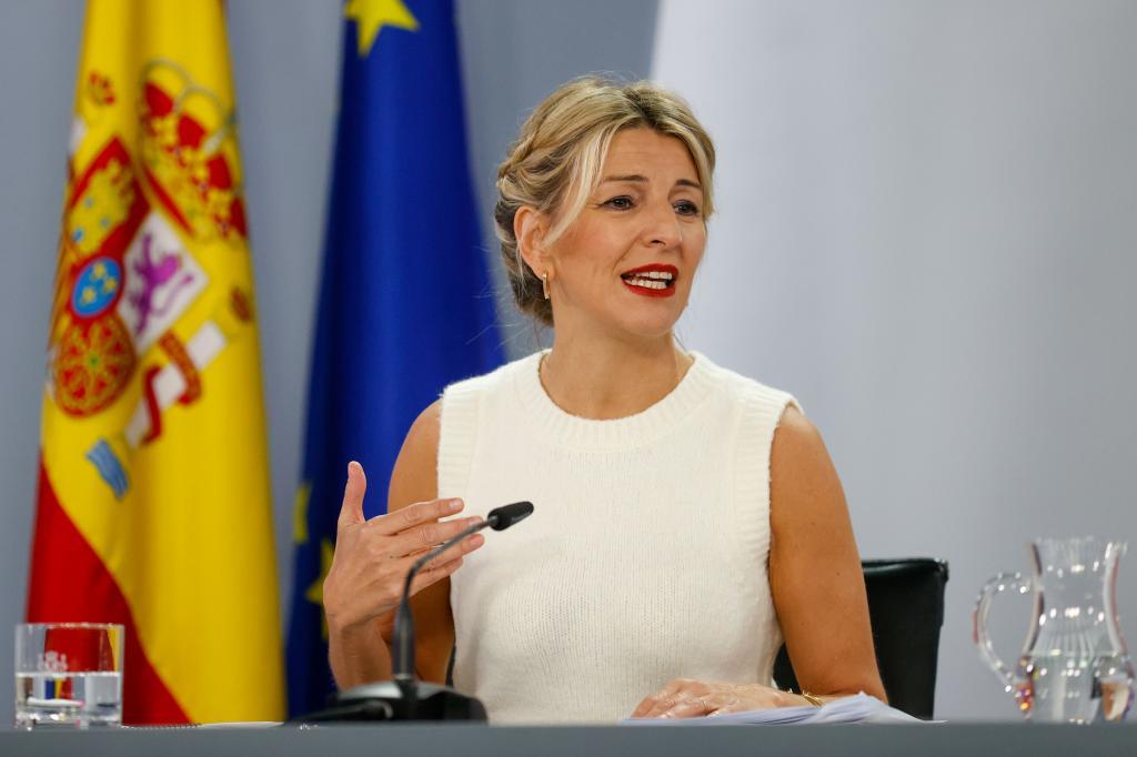 La vicepresidenta segunda del Gobierno y ministra de Trabajo, Yolanda Díaz.