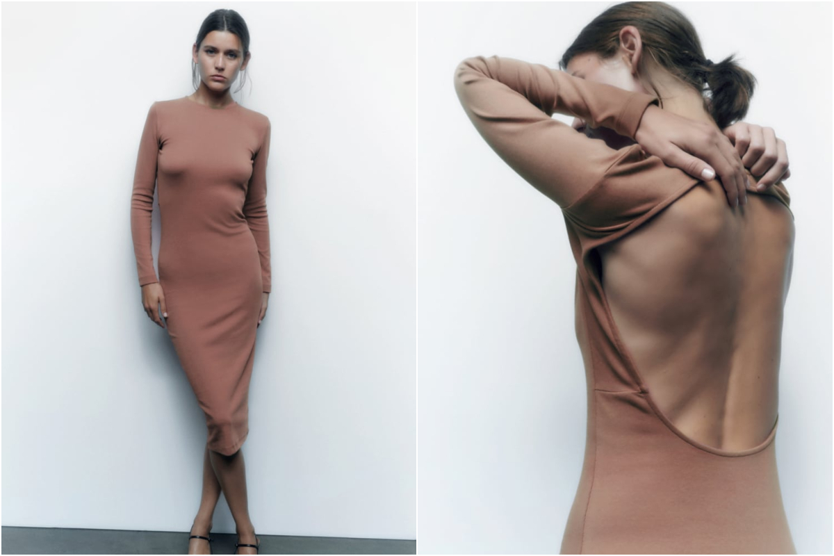 ALT: El vestido de espalda descubierta tambin en invierno: 10 modelos de Zara a Massimo Dutti