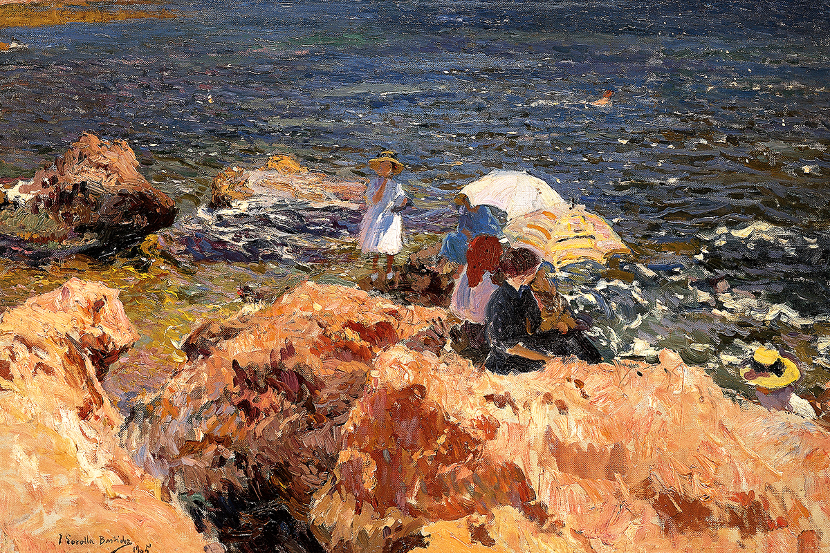 PALACIO REAL. 'En las rocas. Jávea' (1905), una de las obras nunca expuestas que estará en 'La naturaleza de la luz'.