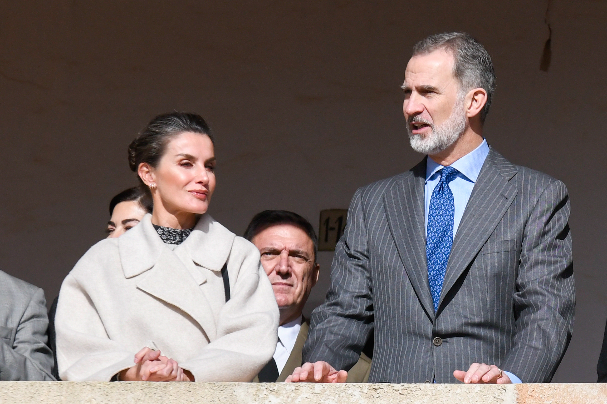 Los reyes Felipe y Letizia durante la visita a Mallorca, 12 de enero