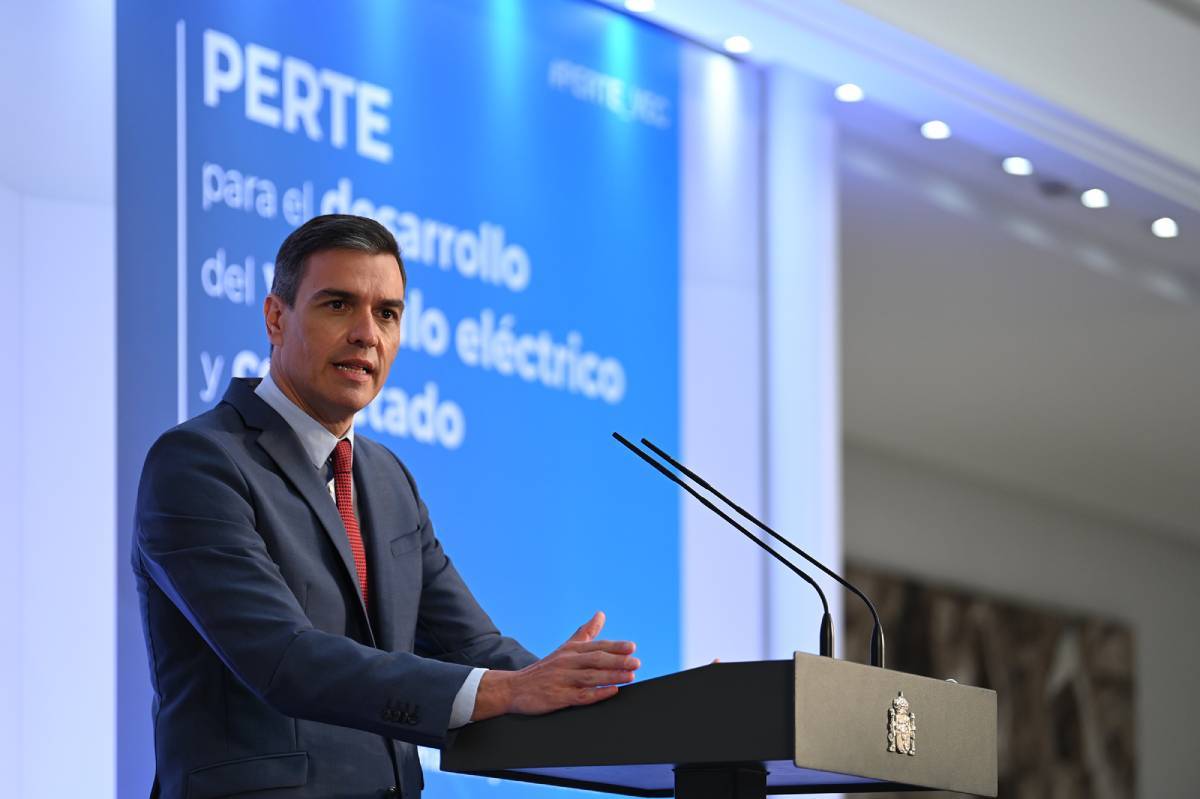 El presidente Sánchez, en la presentación del PERTE VEC