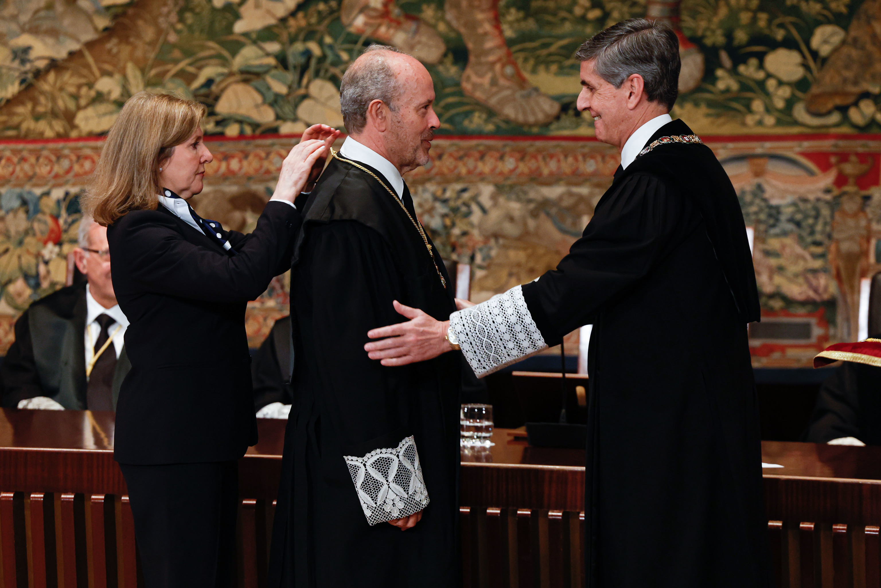 El ex ministro Juan Carlos Campo en su toma de posesin en el Tribunal Constitucional.