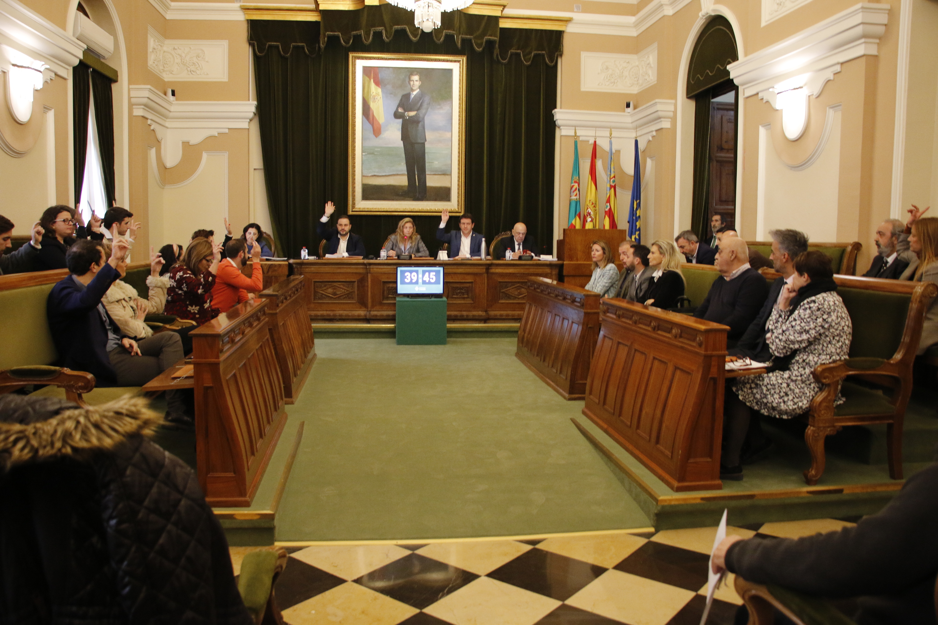 La corporación municipal de Castellón, durante una de las sesiones plenarias de este mandato.