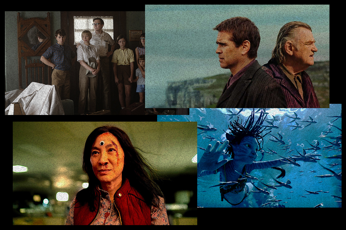 Fotogramas de 'Los Fabelman', 'Almas en pena en Inisherin', 'Todo a la vez en todas partes' y 'Avatar: el sentido del agua'.
