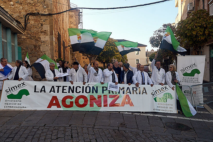 Imagen de una de las protestas llevadas a cabo por los profesionales sanitarioas