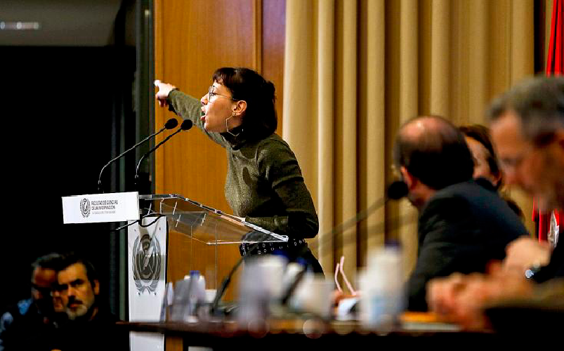 Elisa Lozano durante su discurso.