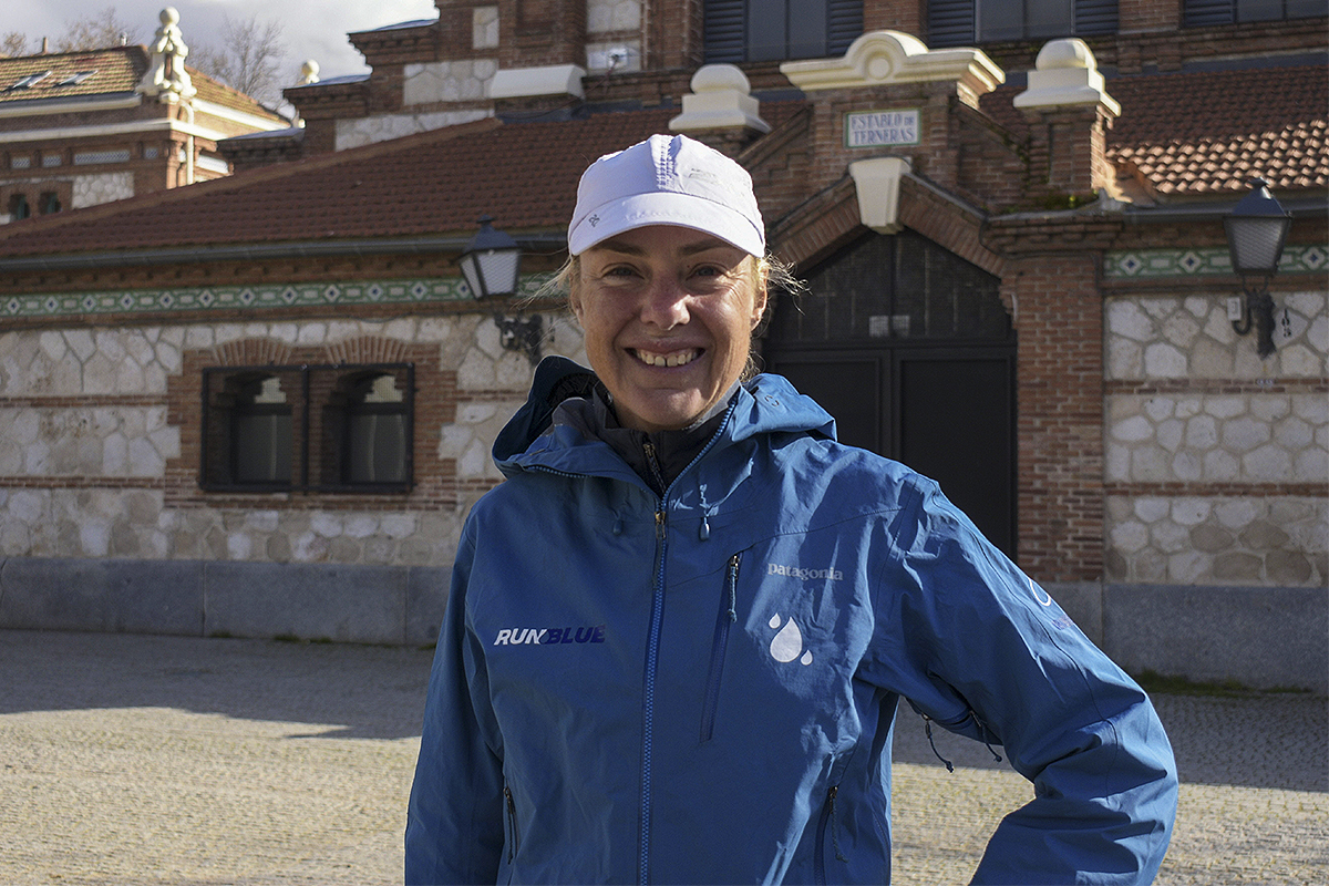 Mina Guli en Madrid la semana pasada tras completar el maratn 158.