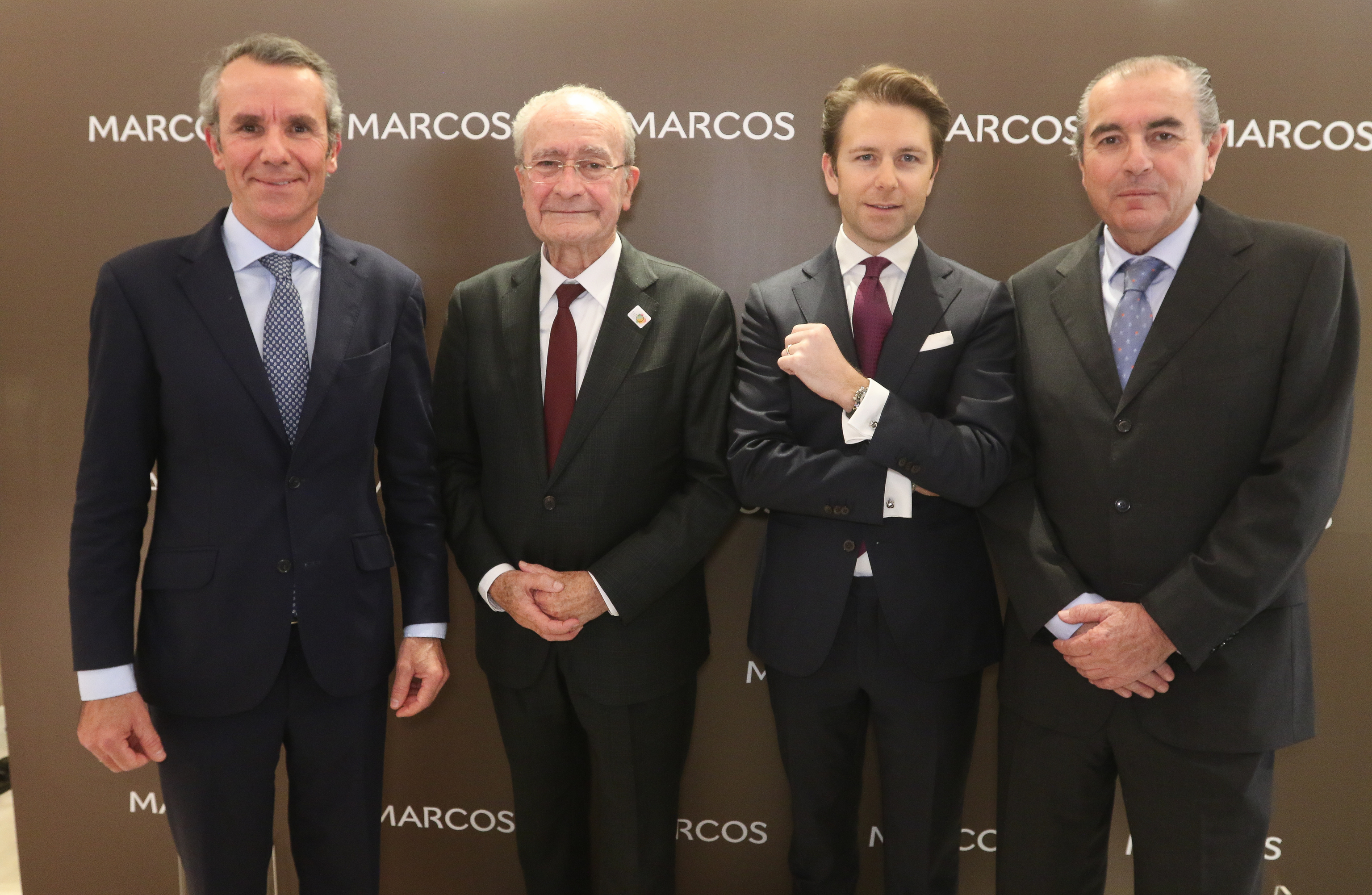 De izquierda a derecha: Aurelio Marcos, director de Joyera Marcos; Francisco de la Torre, alcalde de Mlaga; Cdric Mller, director general de Rolex en Espaa; Fernando Bejarano.