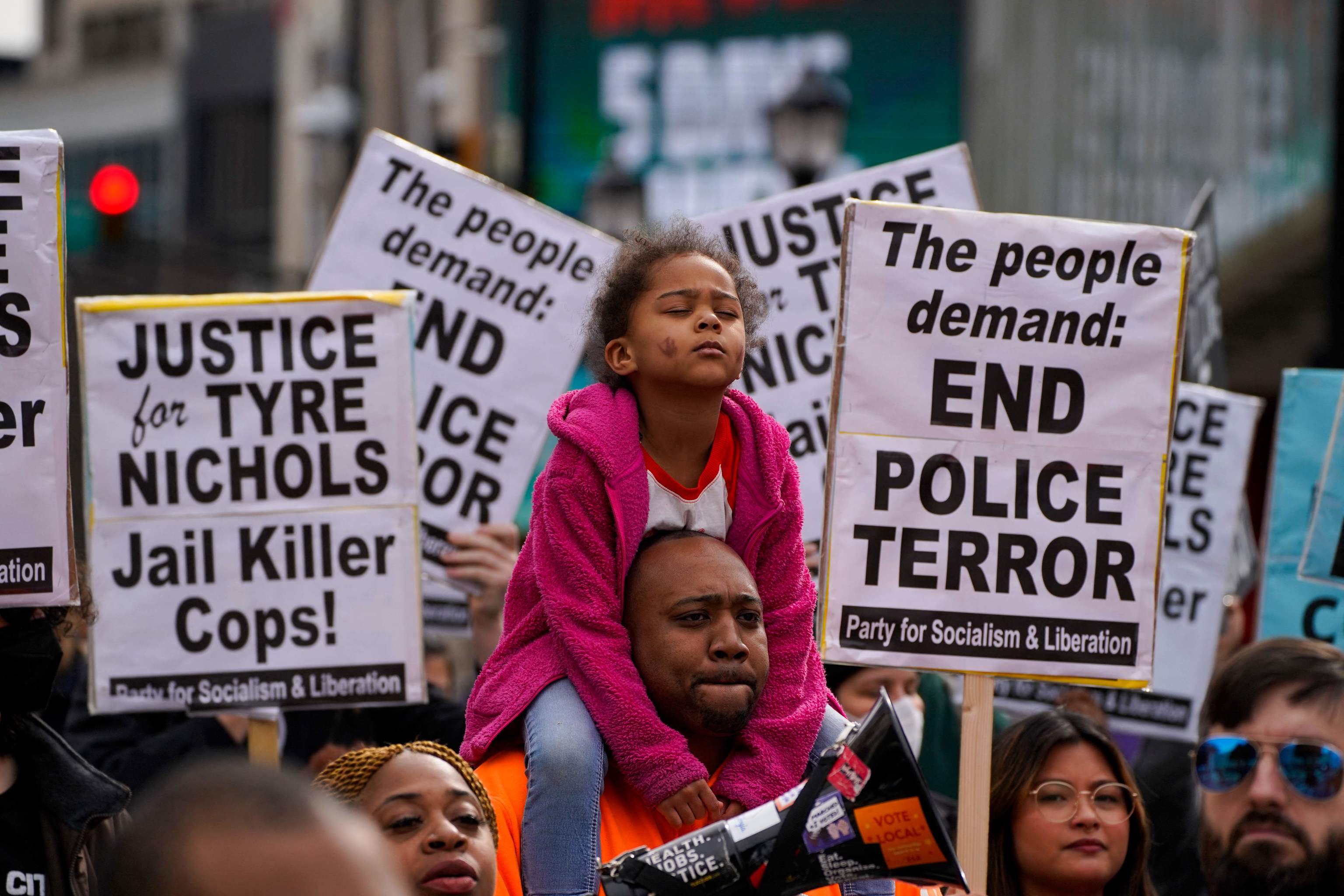 Manifestación contra la muerte de Tyre Nichols, este fin de semana, en Atlanta (Georgia).