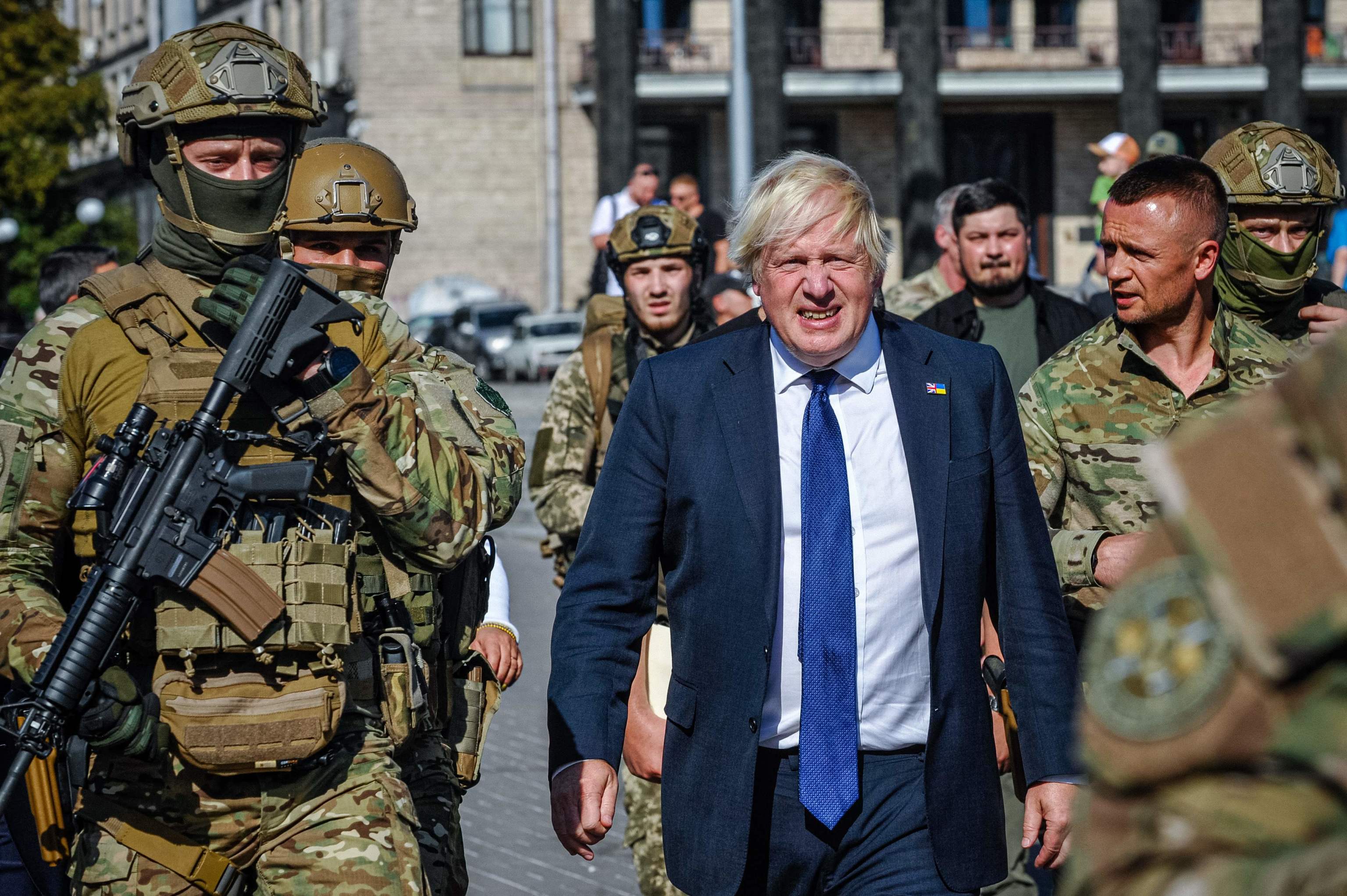 Boris Johnson, en Kiev, el pasado verano.