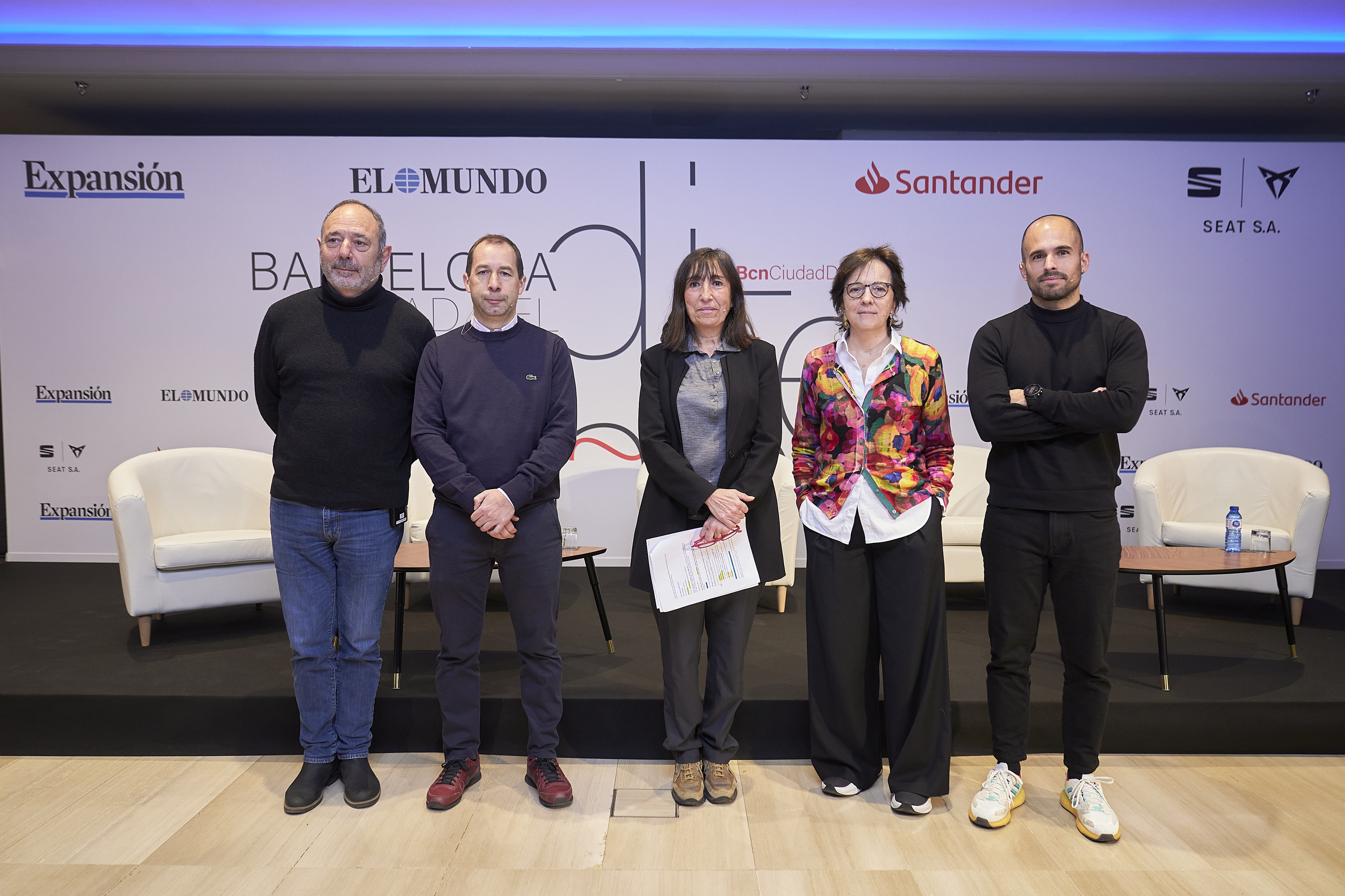 Antoni Arola, Javier Pea (Elisava), Isabel Roig (BCD), Sisn Pujol (NOMON DESIGN) y Marc Fabra (Lcid Design).